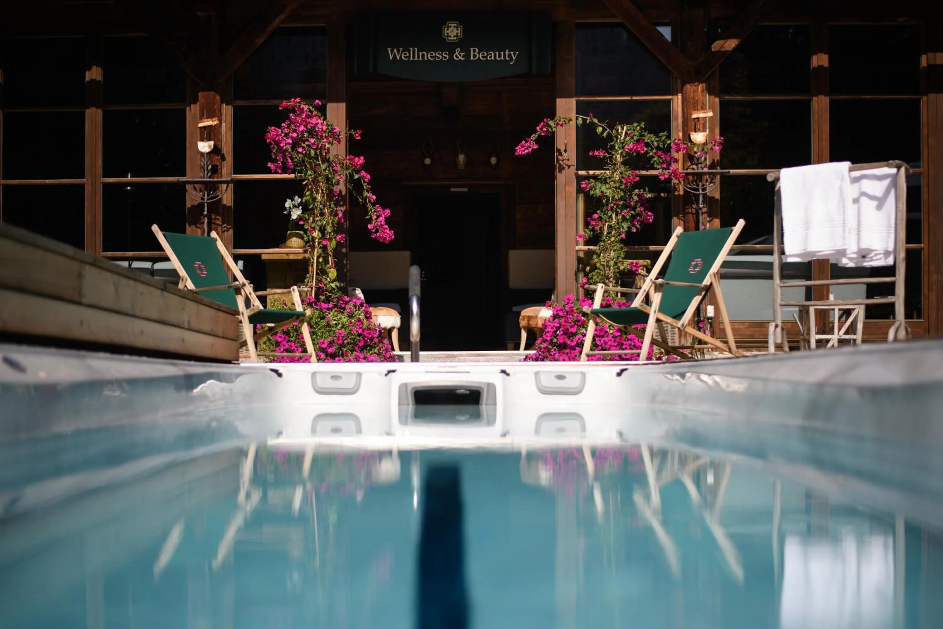 Pool view in House of Hütter - Wachtelhof & SPA