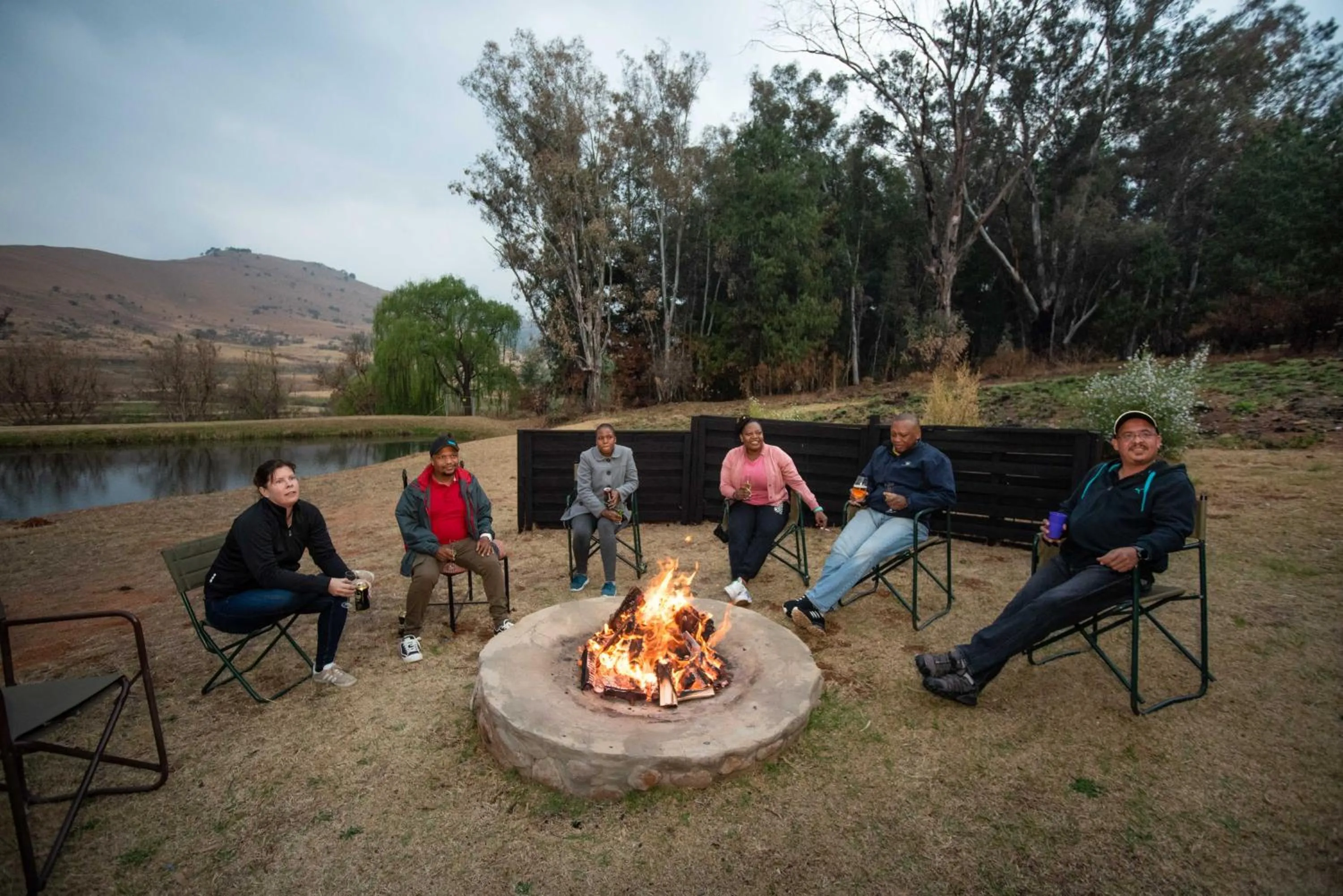 People in Stonecutters Lodge