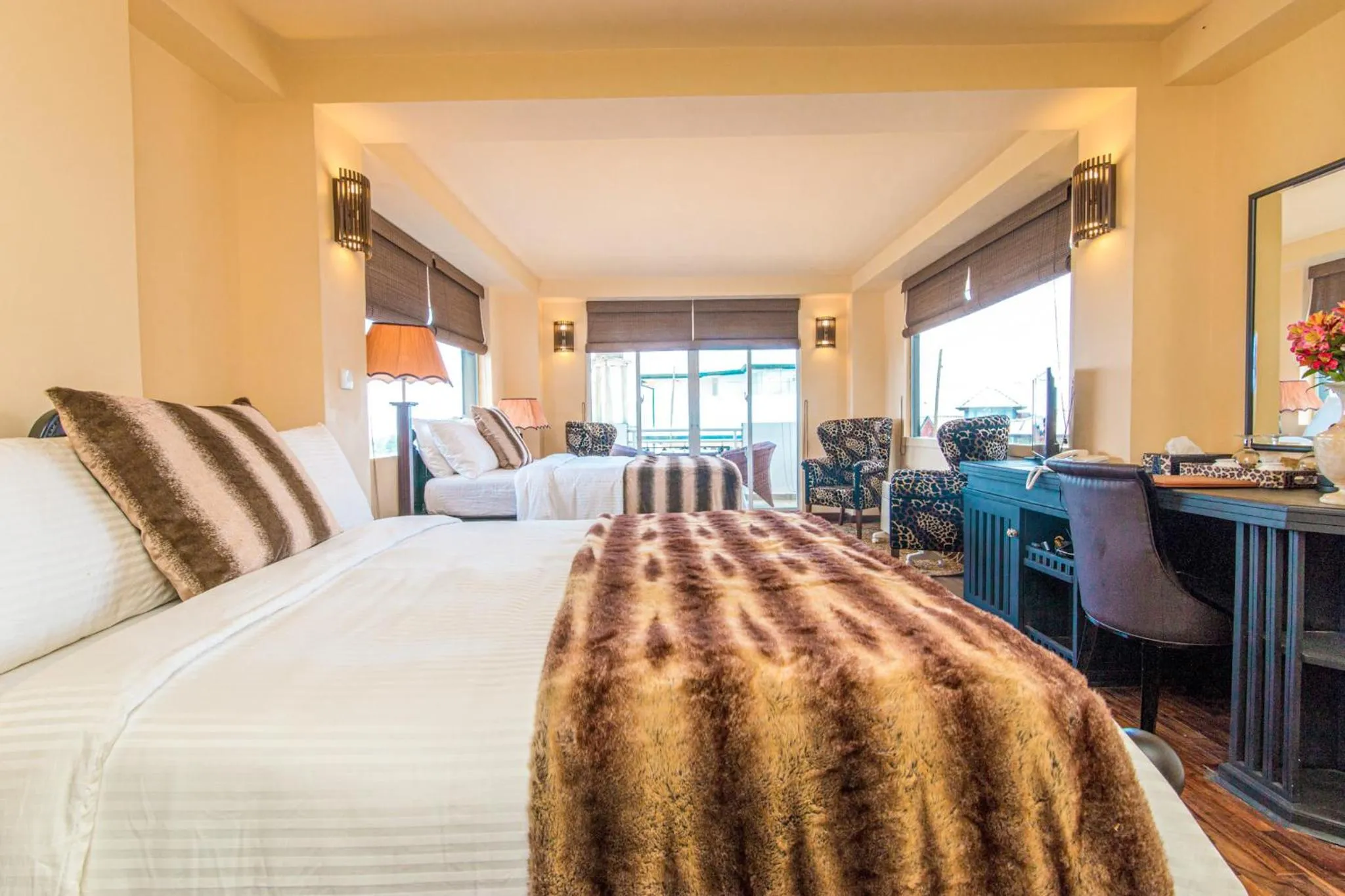 Bed in The Forest and Lake by Schofieldshire