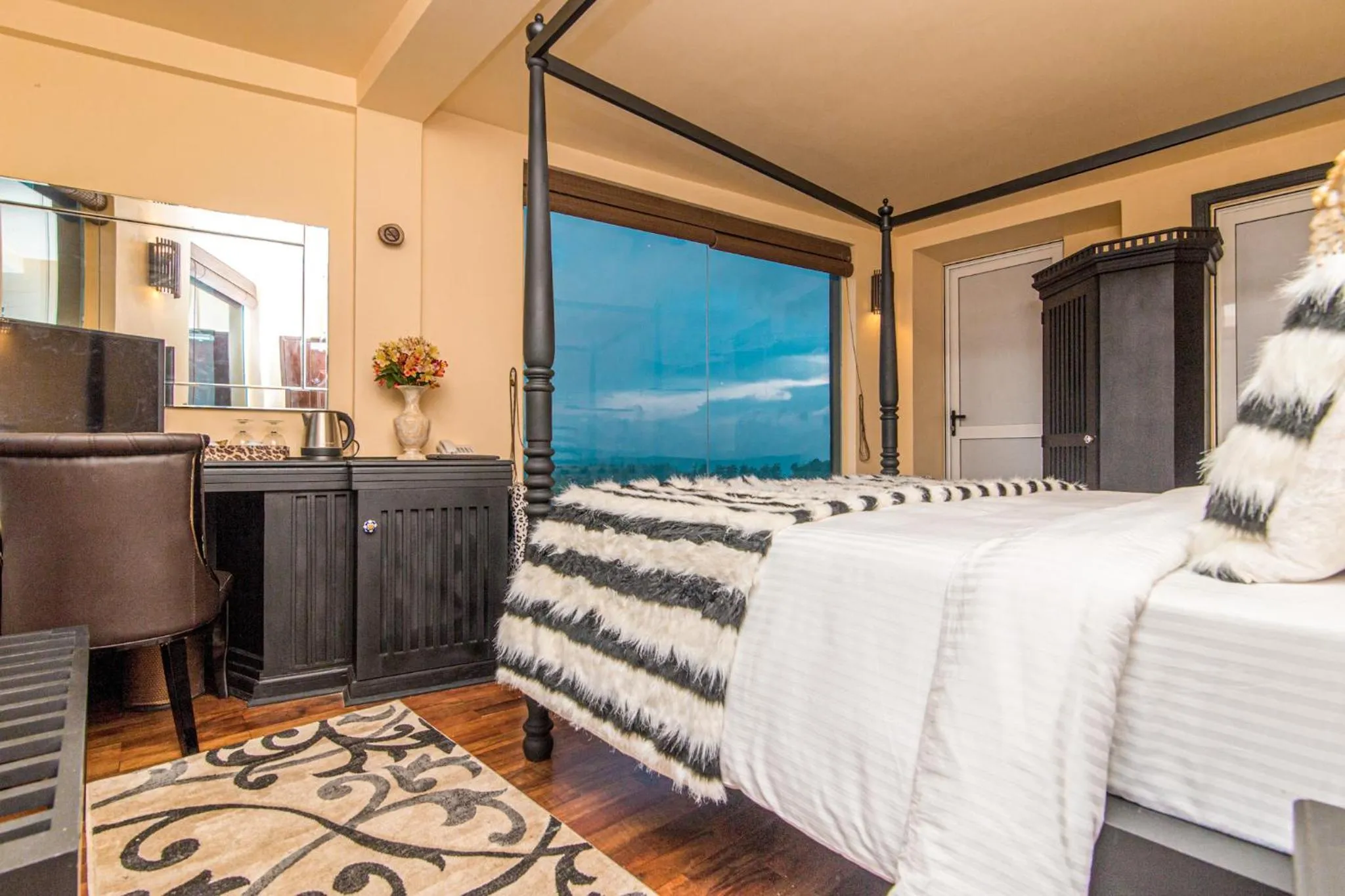 Bed in The Forest and Lake by Schofieldshire