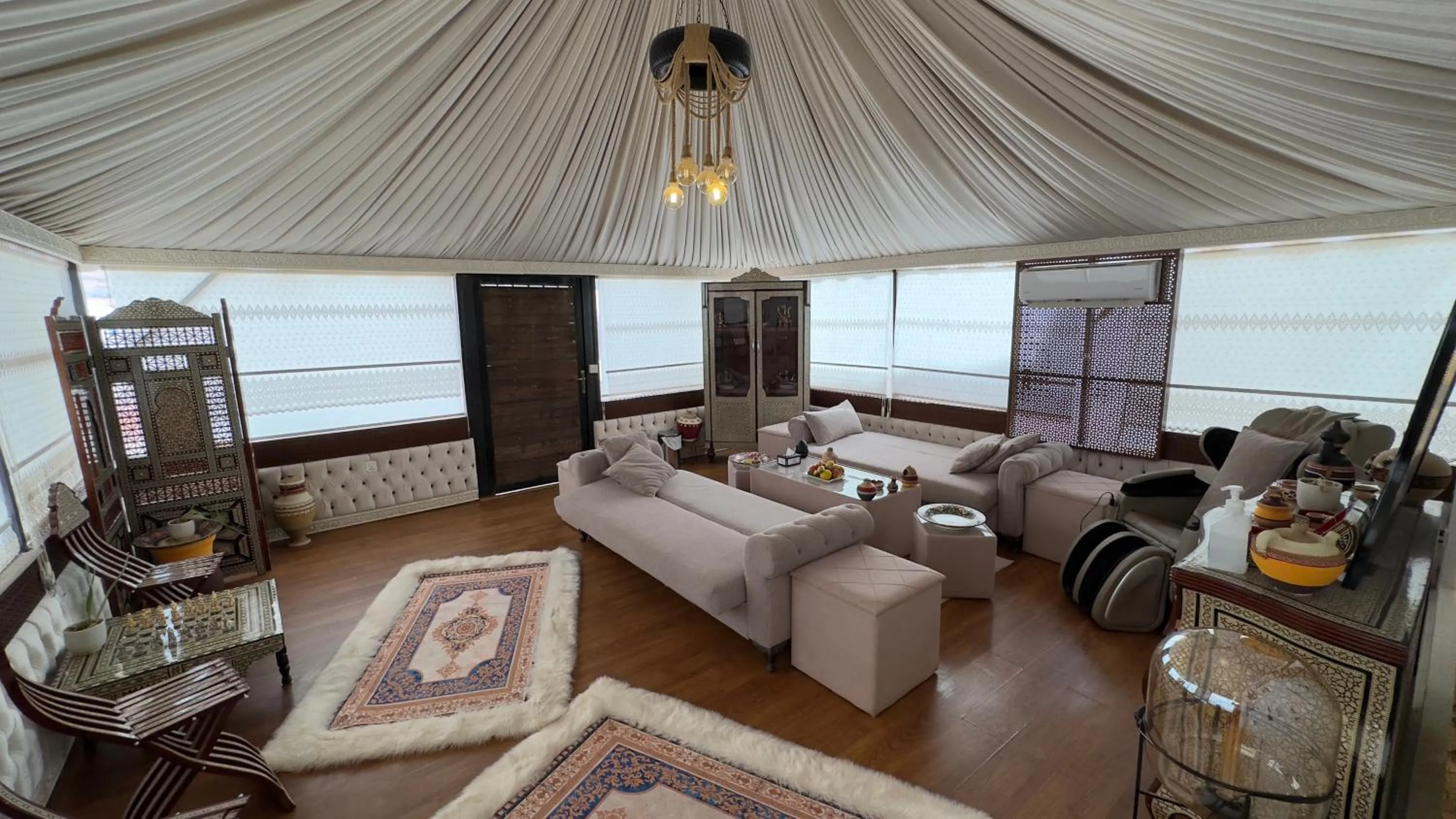 Living room in Mazayen Rum Camp