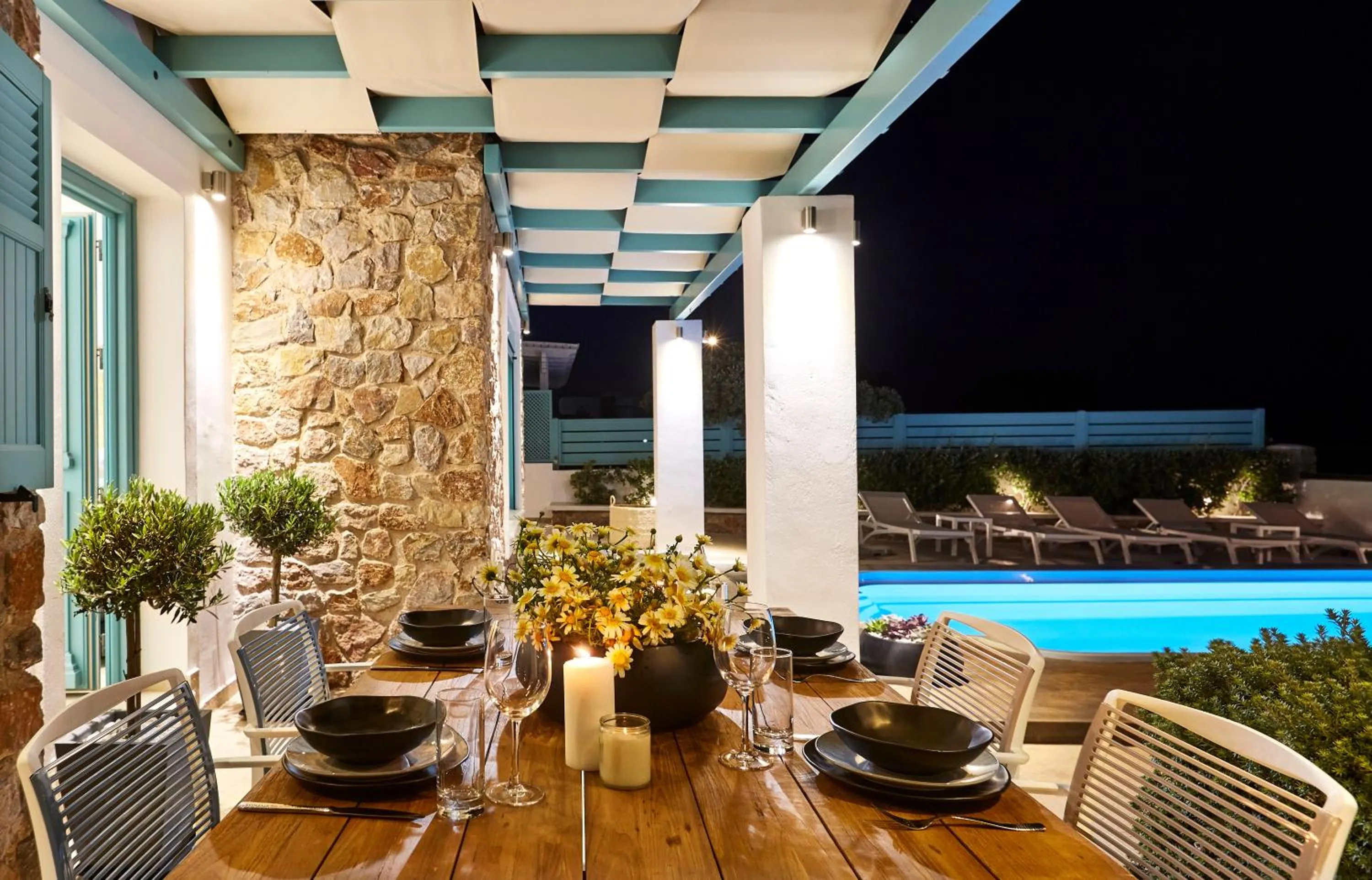 Time of day in Almyriki Beach Villa