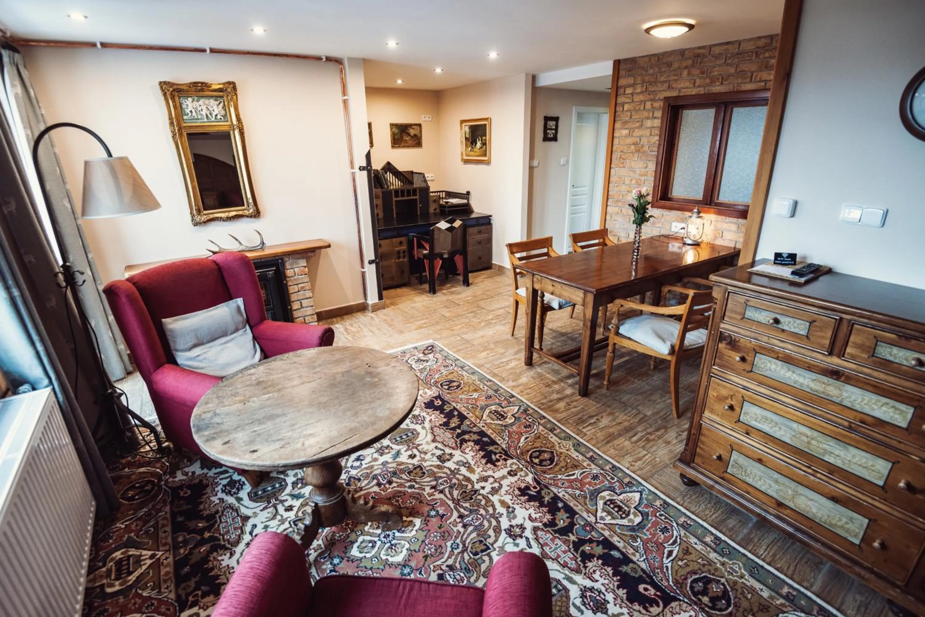 Living room in Šumava Inn