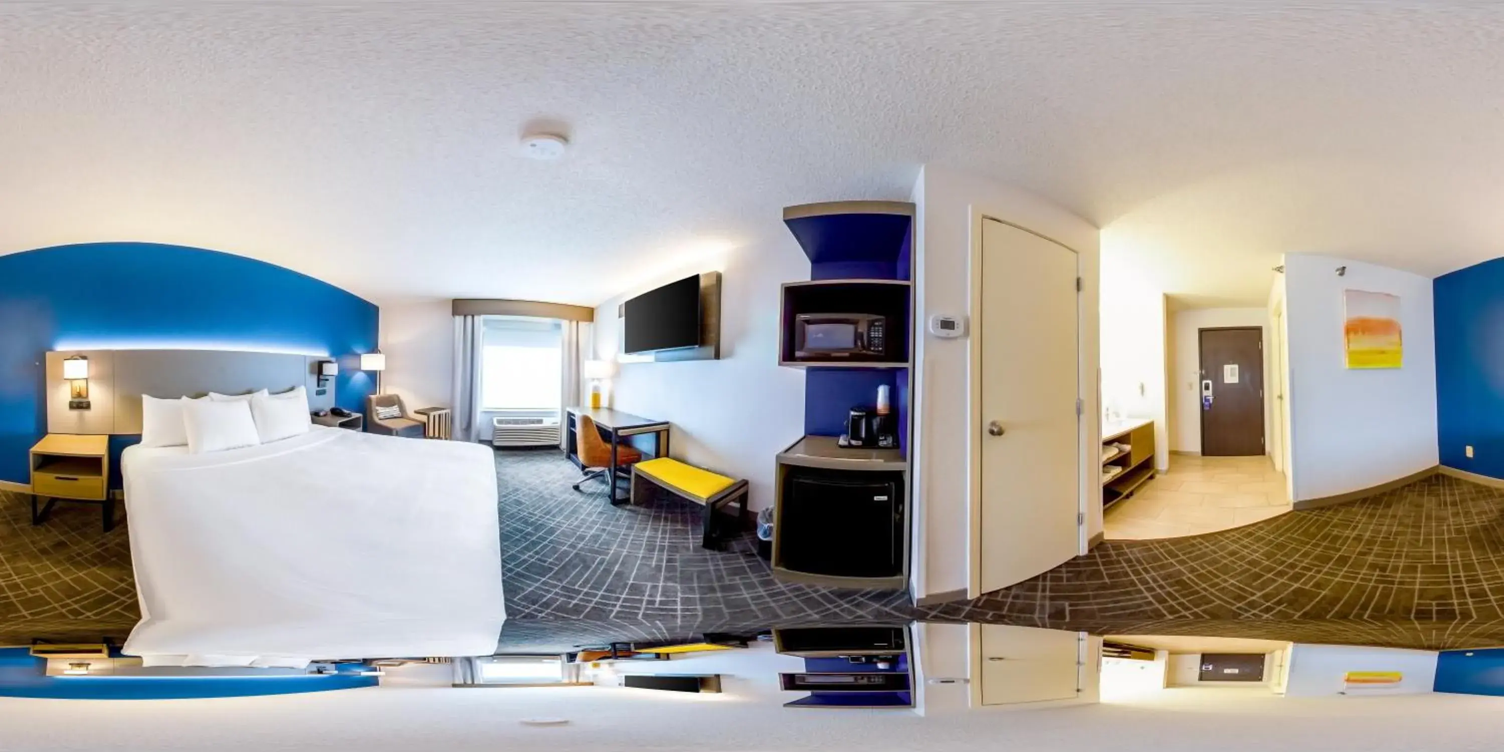 Bathroom, Bed in Comfort Inn & Suites O'Fallon - St Louis Area Bathroom, Bed in Comfort Inn & Suites O'Fallon - St Louis Area