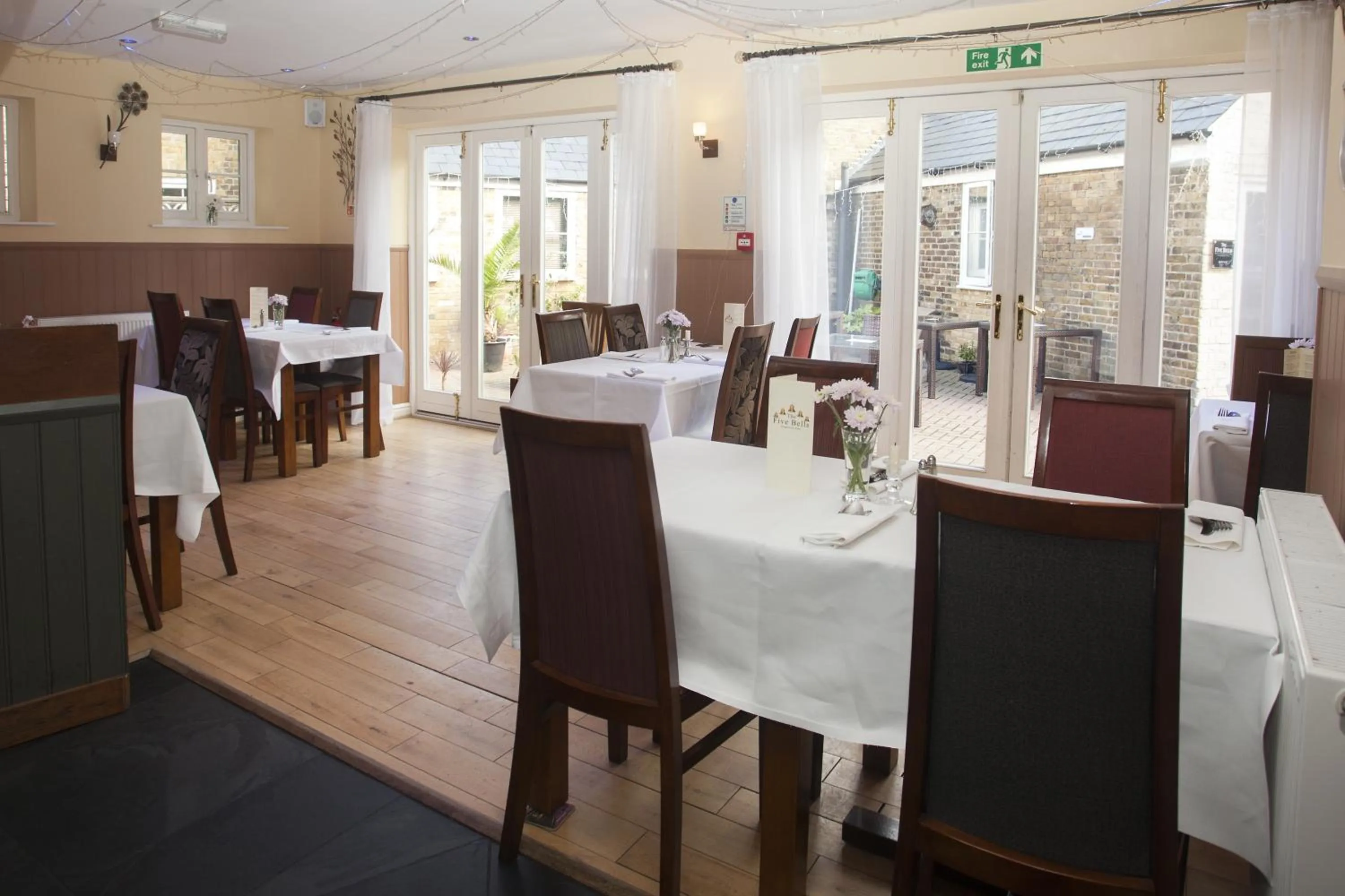 Dining area in The Five Bells