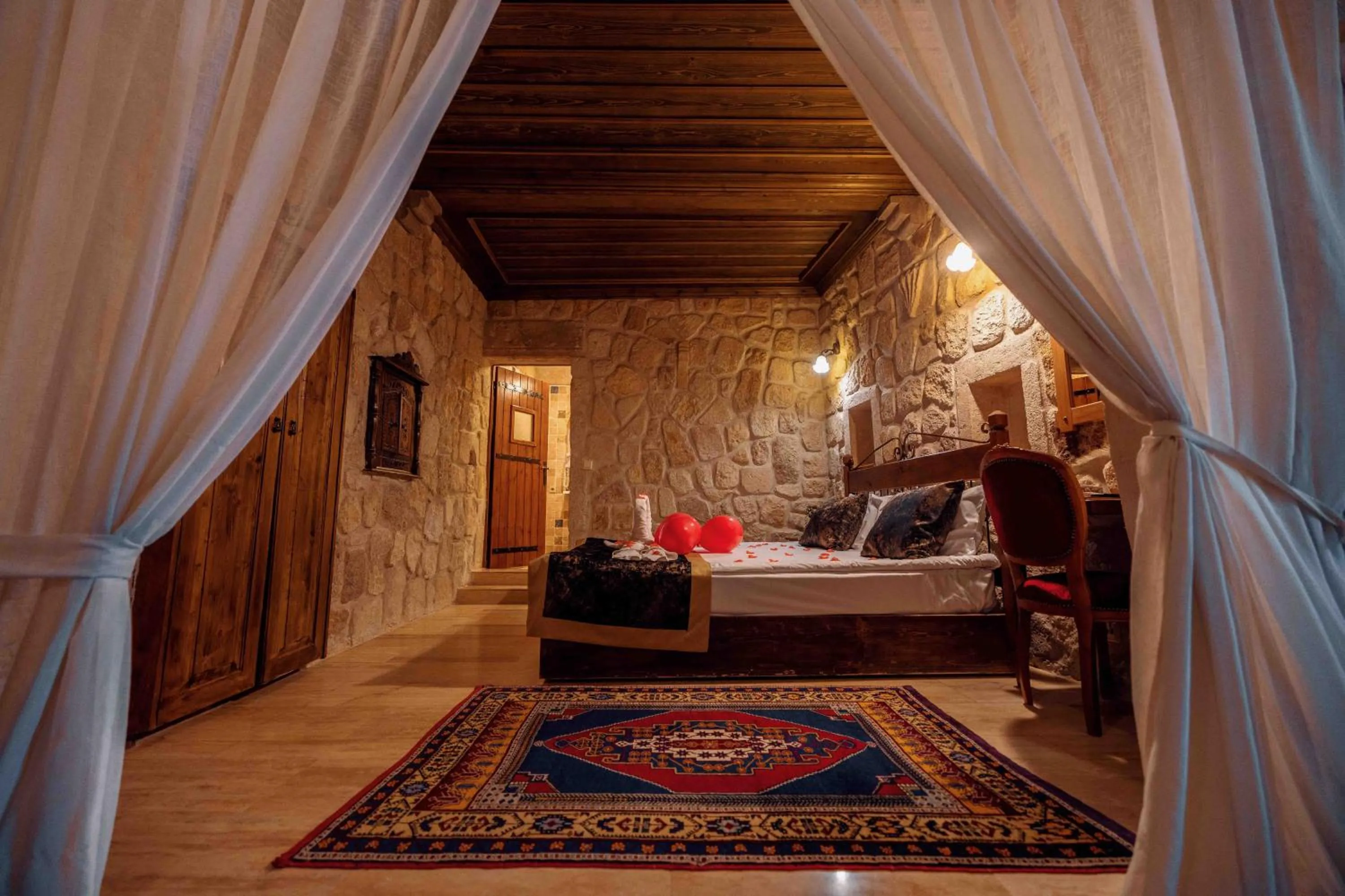Bed in Mithra Cave Cappadocia