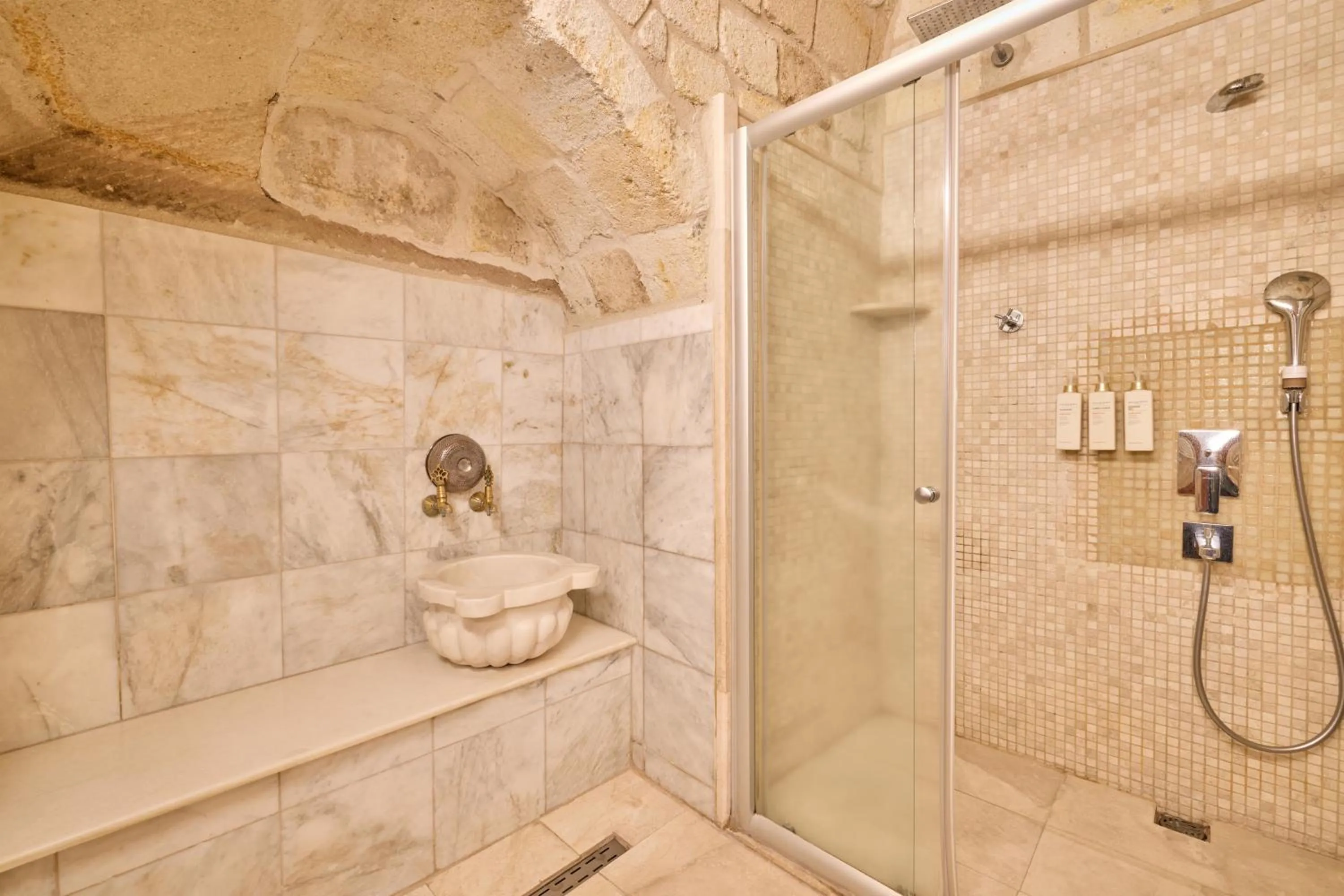 Shower in Mithra Cave Cappadocia