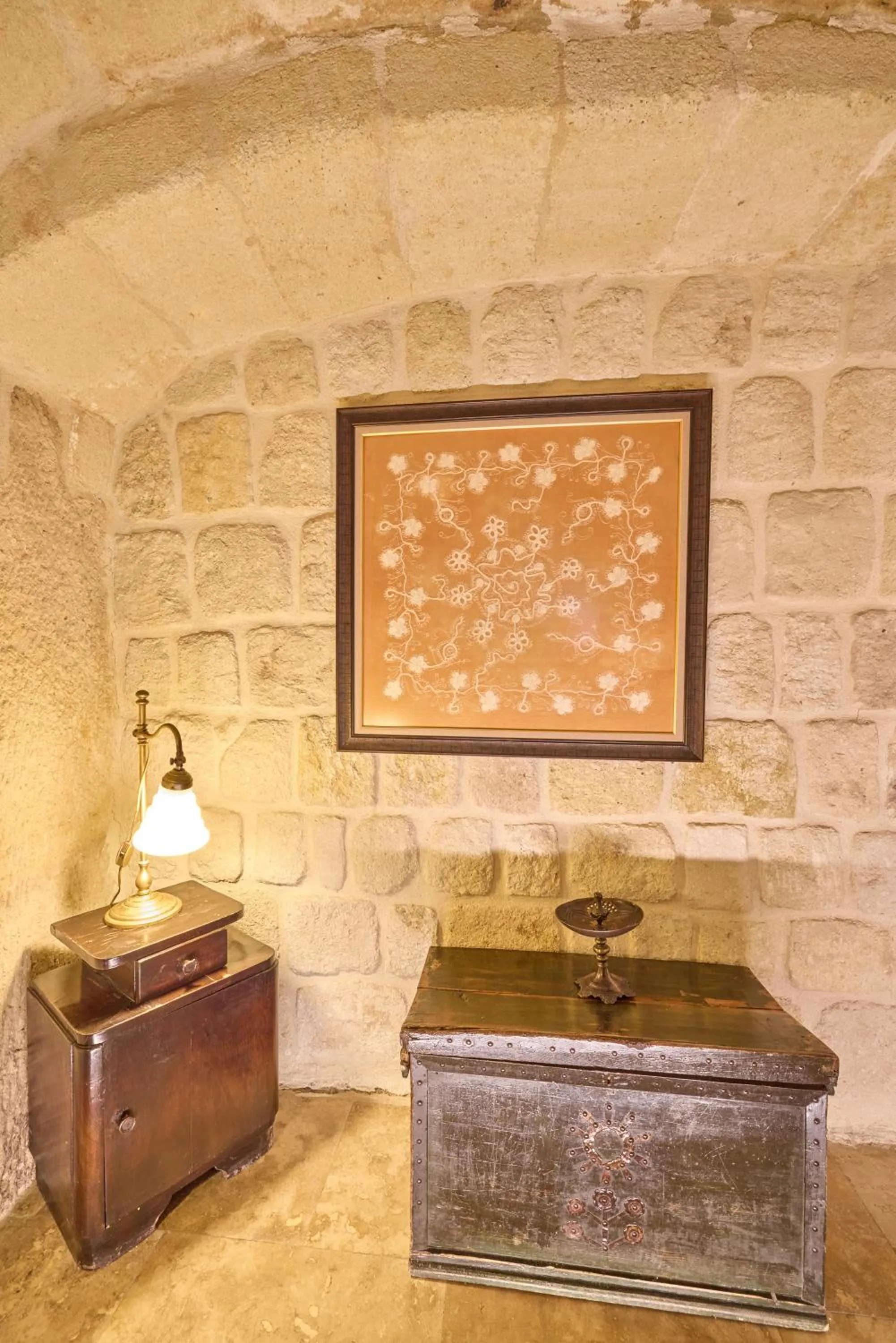 Decorative detail in Mithra Cave Cappadocia