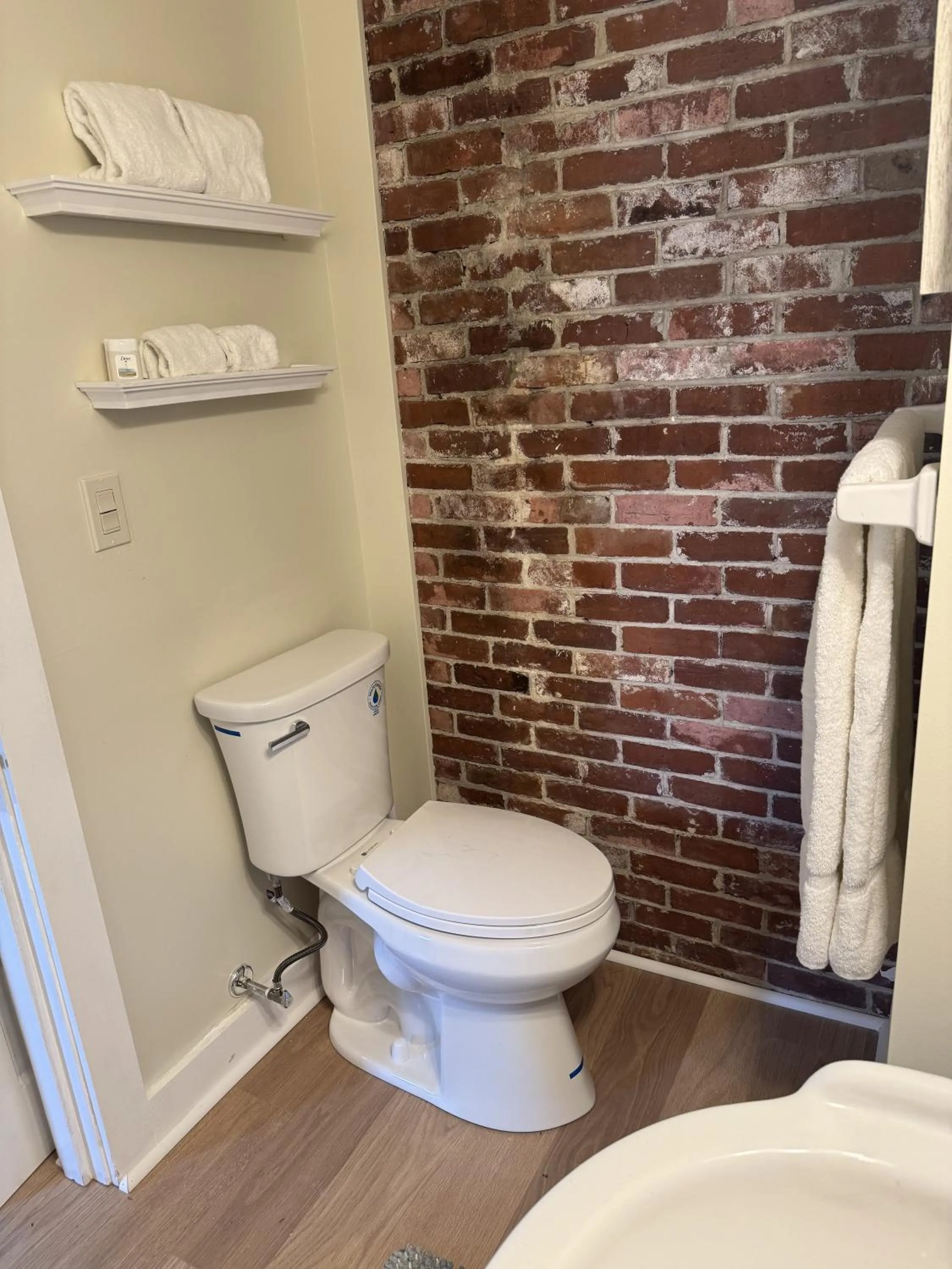 Toilet in High Tide Inn on the Ocean, Motel and Cottages