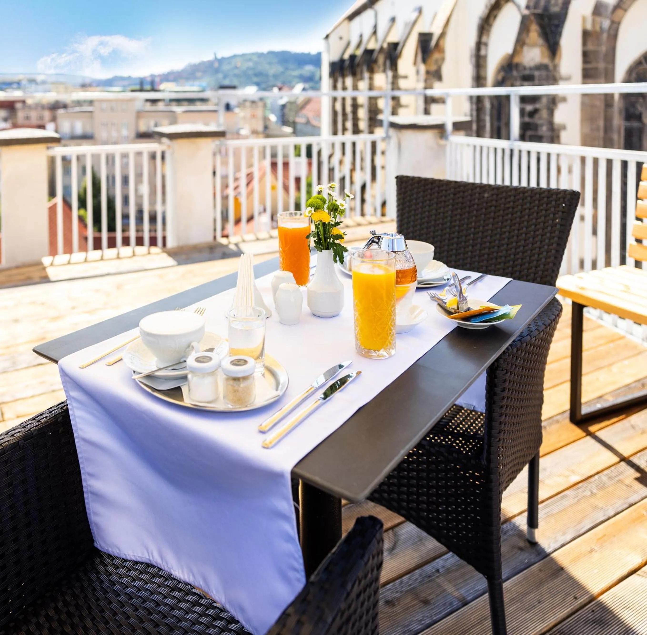 Balcony/Terrace in Pytloun Boutique Hotel Prague