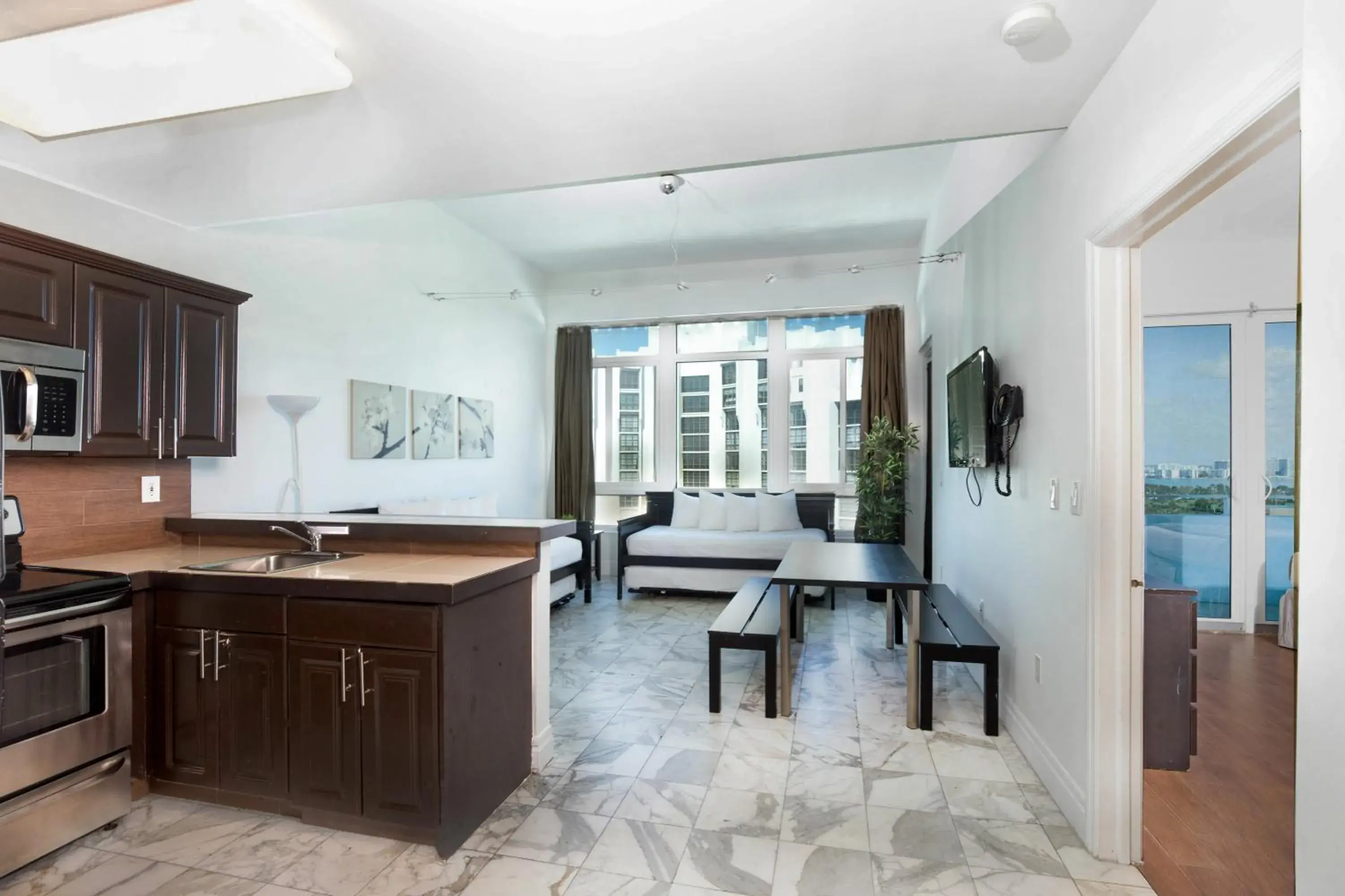 Living room in New Point Miami Beach Apartments Living room in New Point Miami Beach Apartments