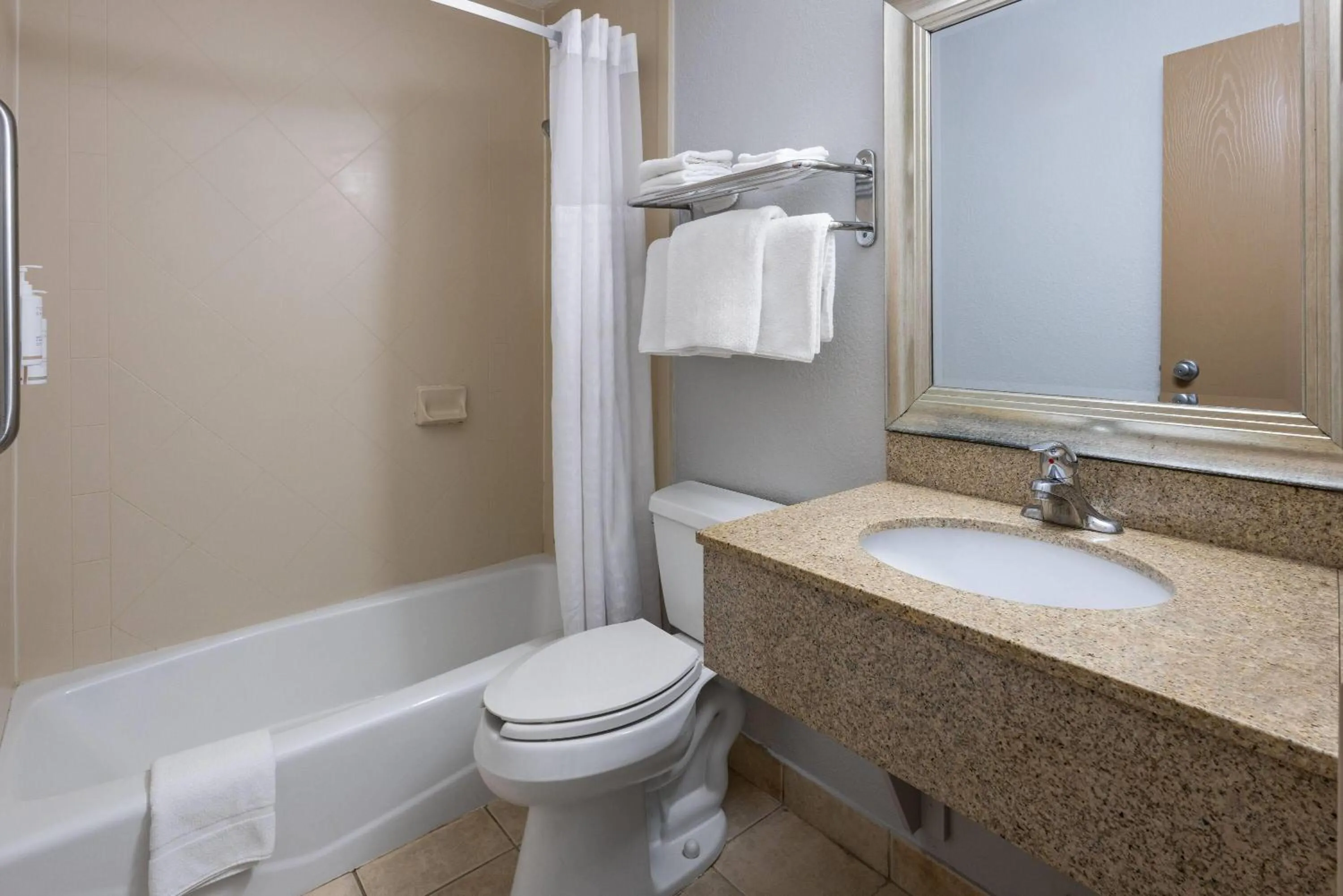 Bathroom in Super 8 by Wyndham Latham - Albany Airport