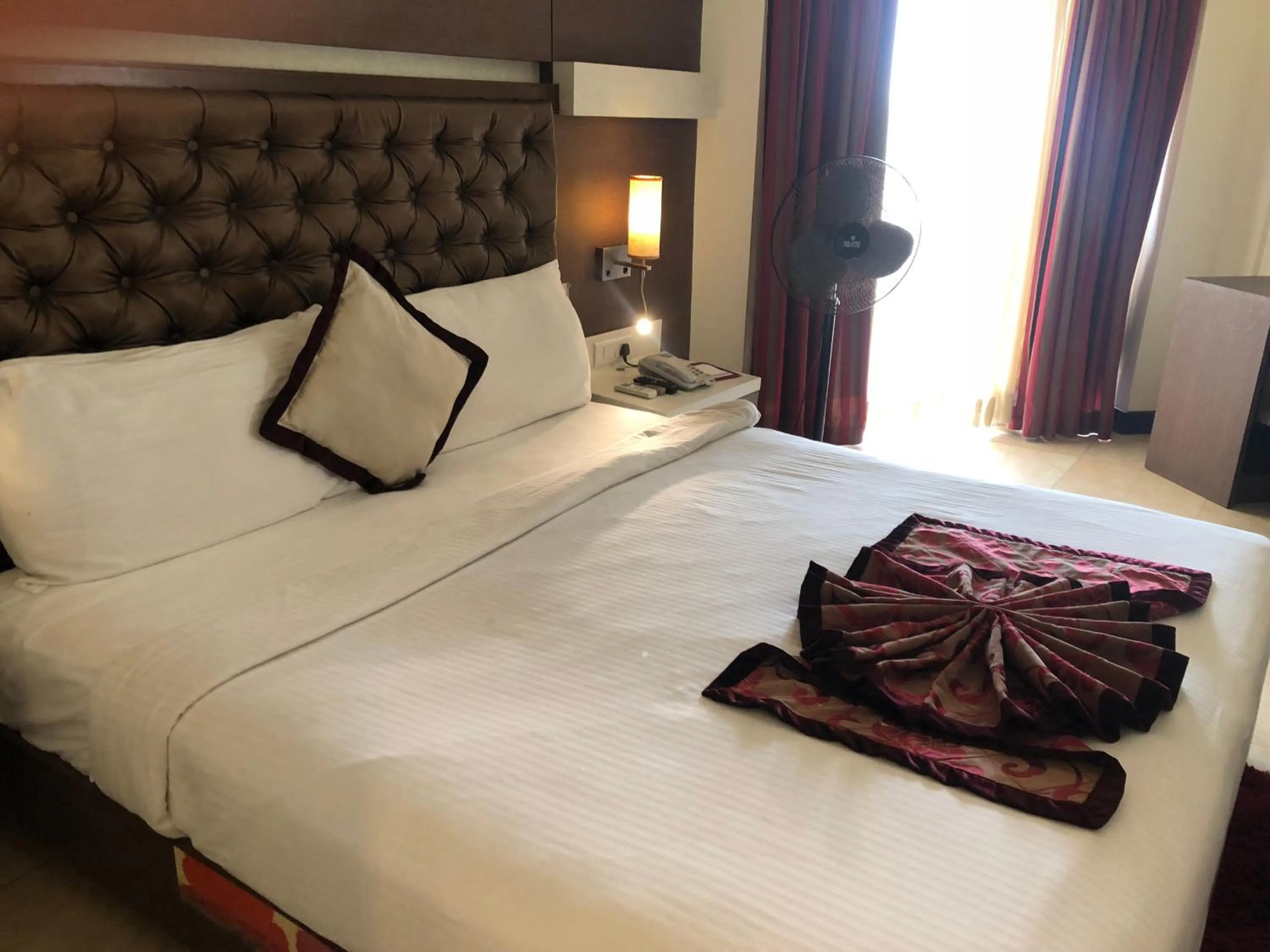 Bed in The Chariot Resort and Spa