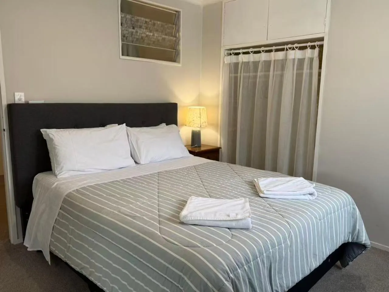 Bed in Mystery Creek Motel