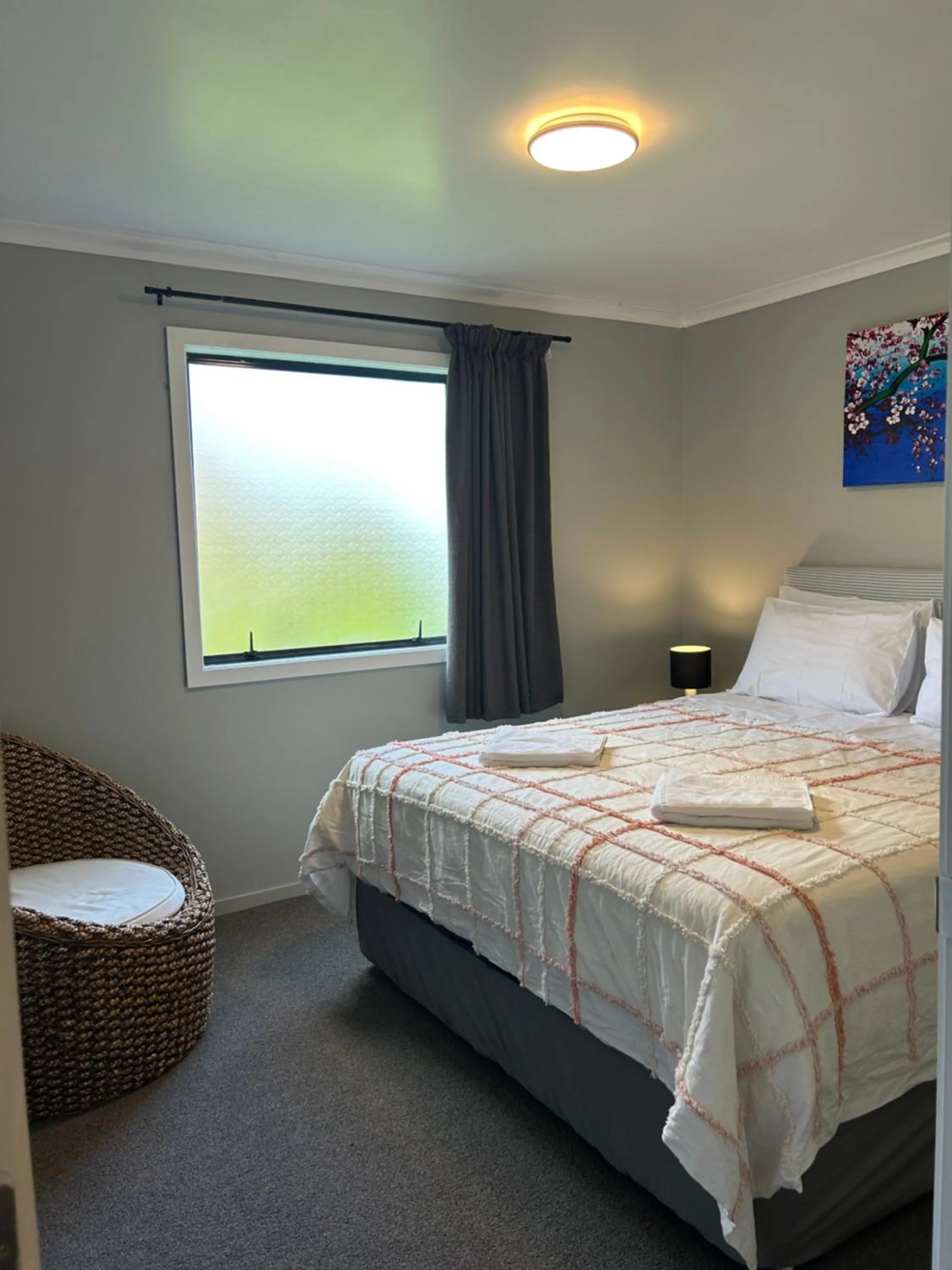 Bed in Mystery Creek Motel