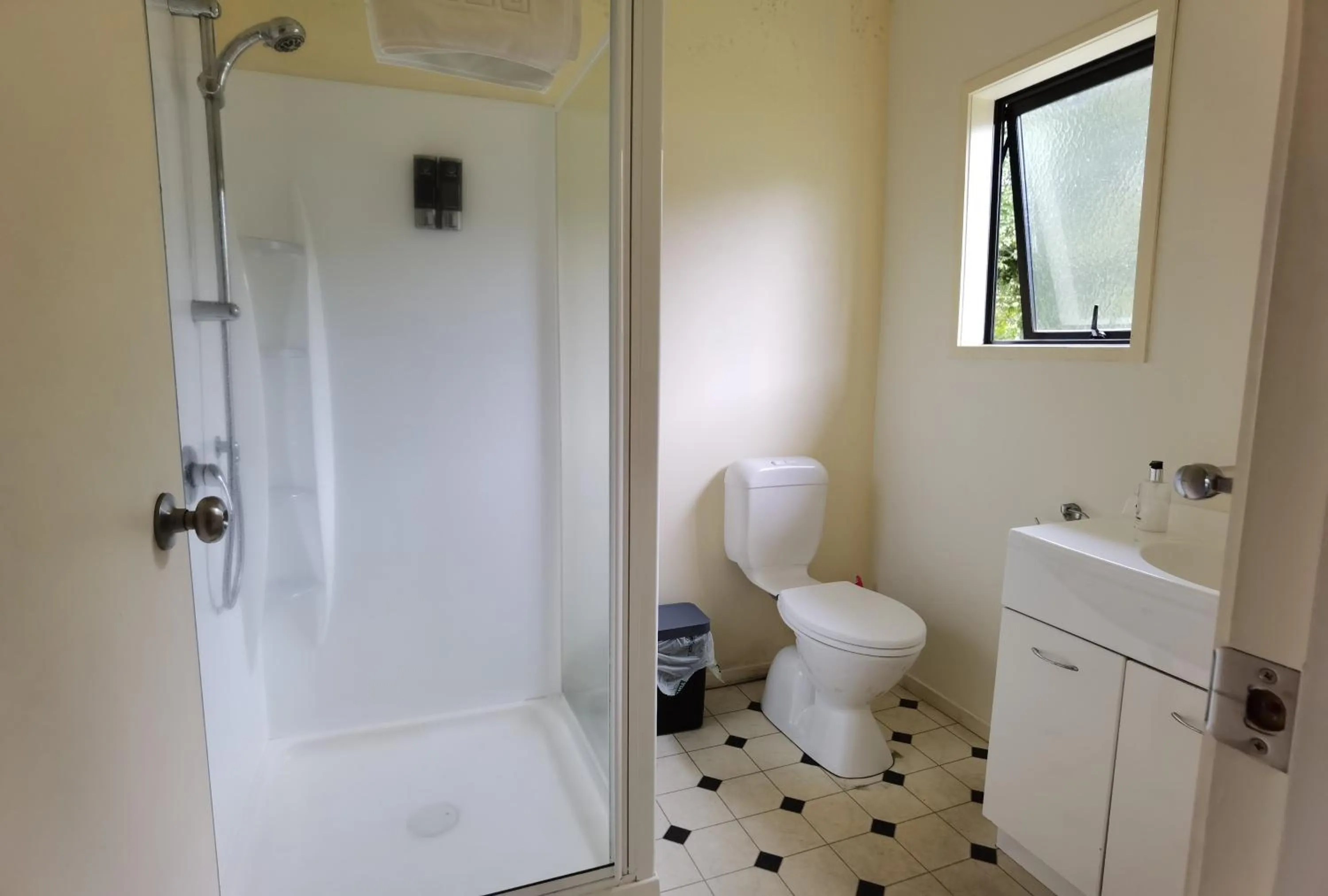 Bathroom in Mystery Creek Motel