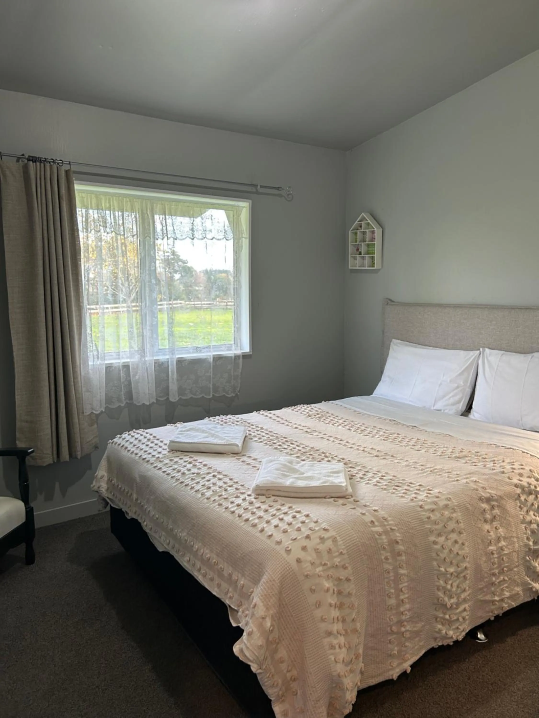 Bed in Mystery Creek Motel