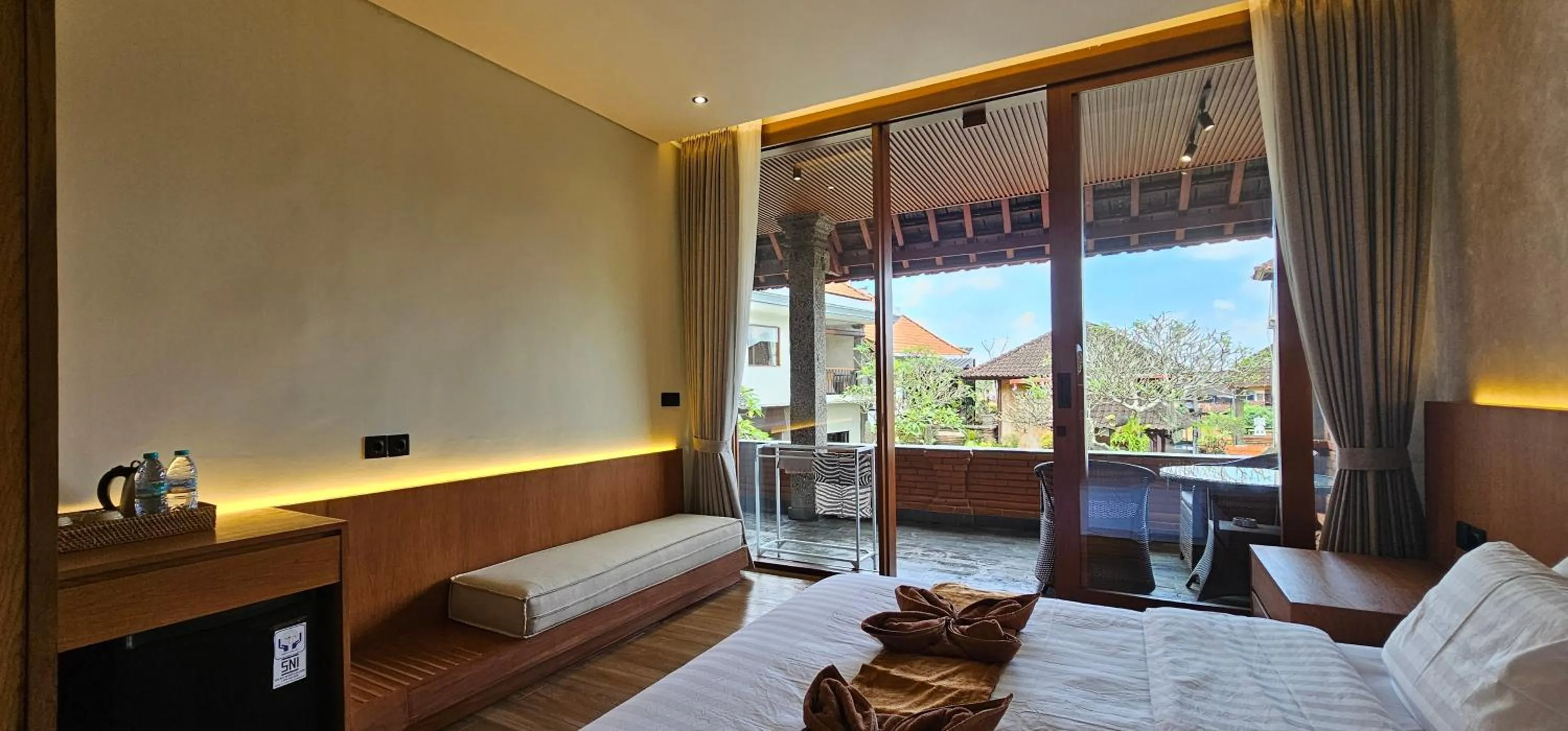 Seating area, Bed in Kun - Kun Guest House Ubud