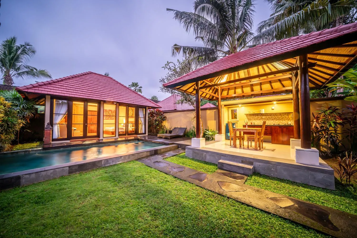Pool view in The Kampung Ubud Villa
