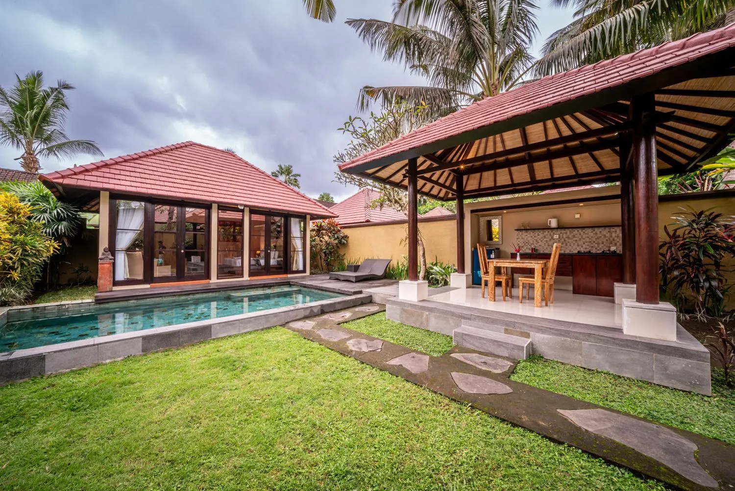 Garden view in The Kampung Ubud Villa