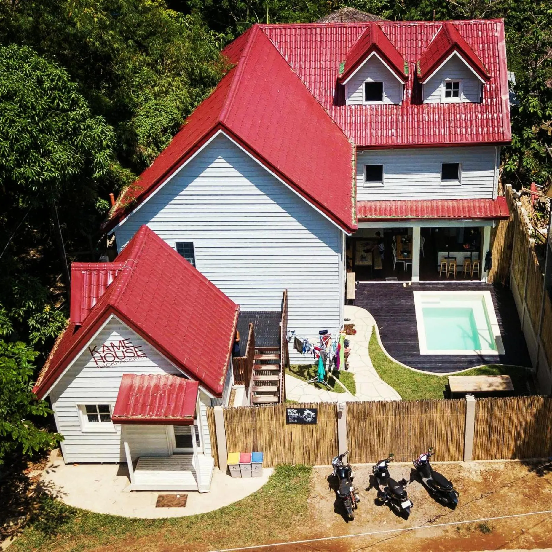 Property building in Kame House Hostel