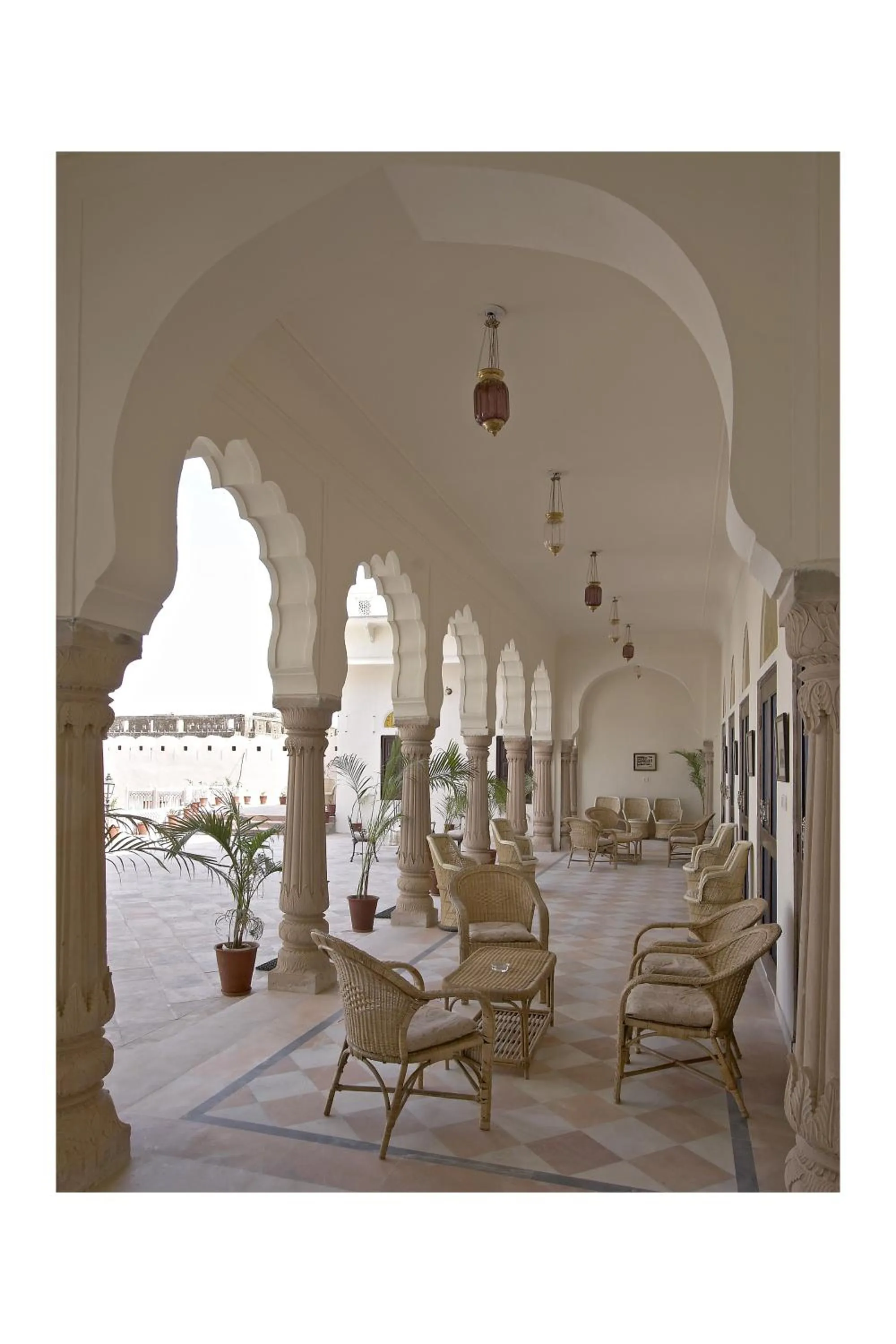 Patio in Alsisar Mahal- Heritage Hotel