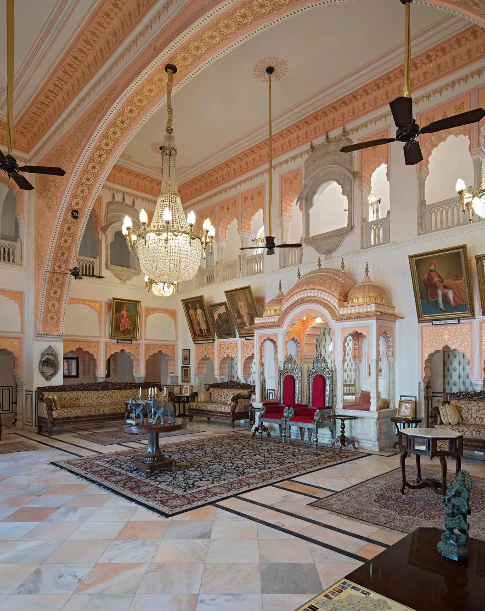 Living room in Alsisar Mahal- Heritage Hotel