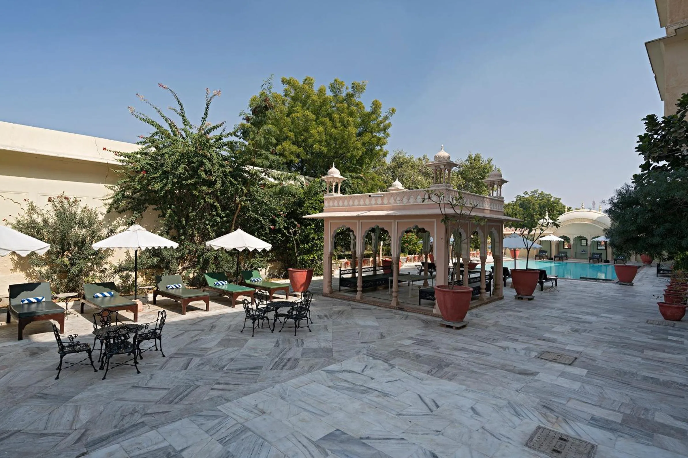 Patio in Alsisar Mahal- Heritage Hotel