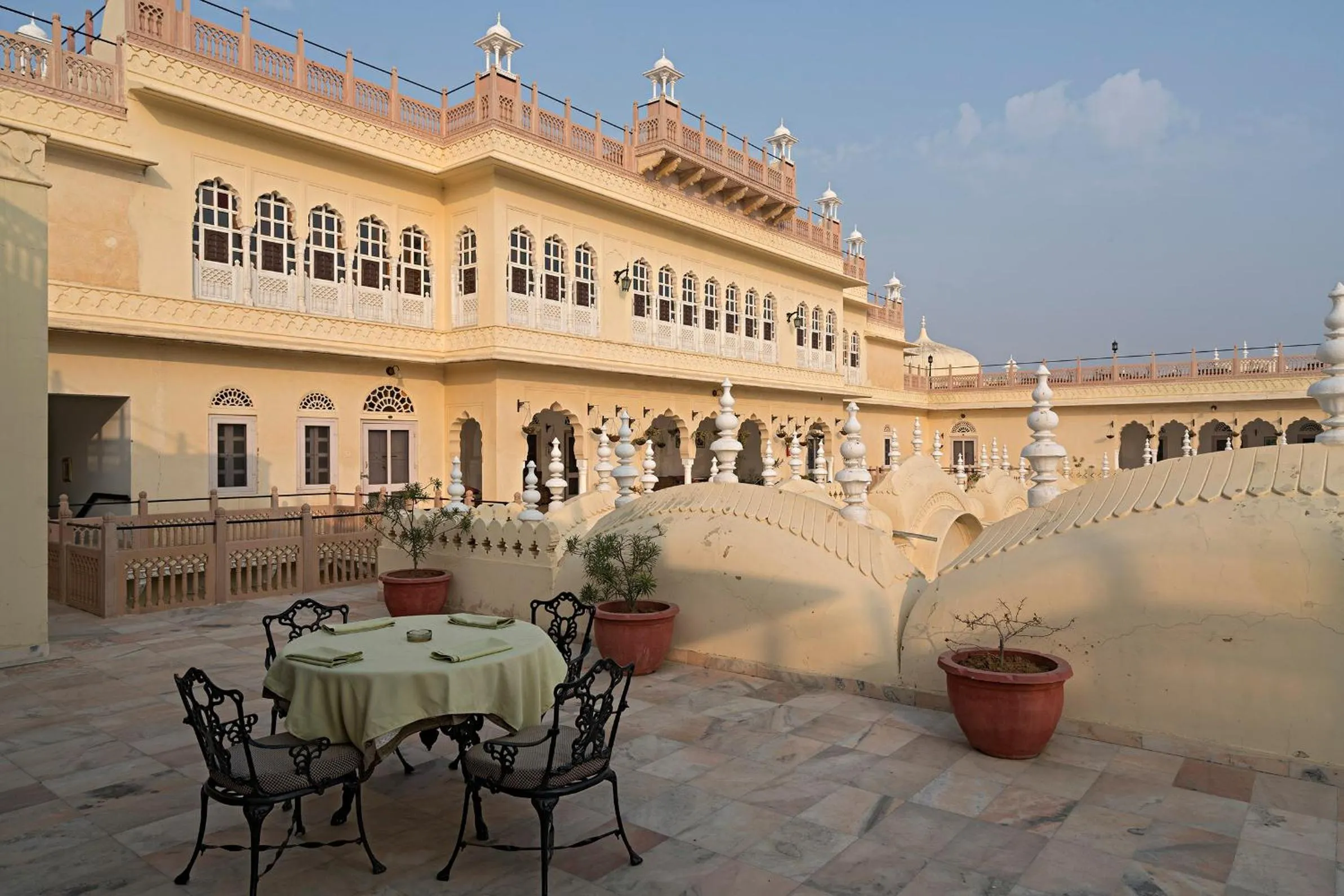 Patio in Alsisar Mahal- Heritage Hotel