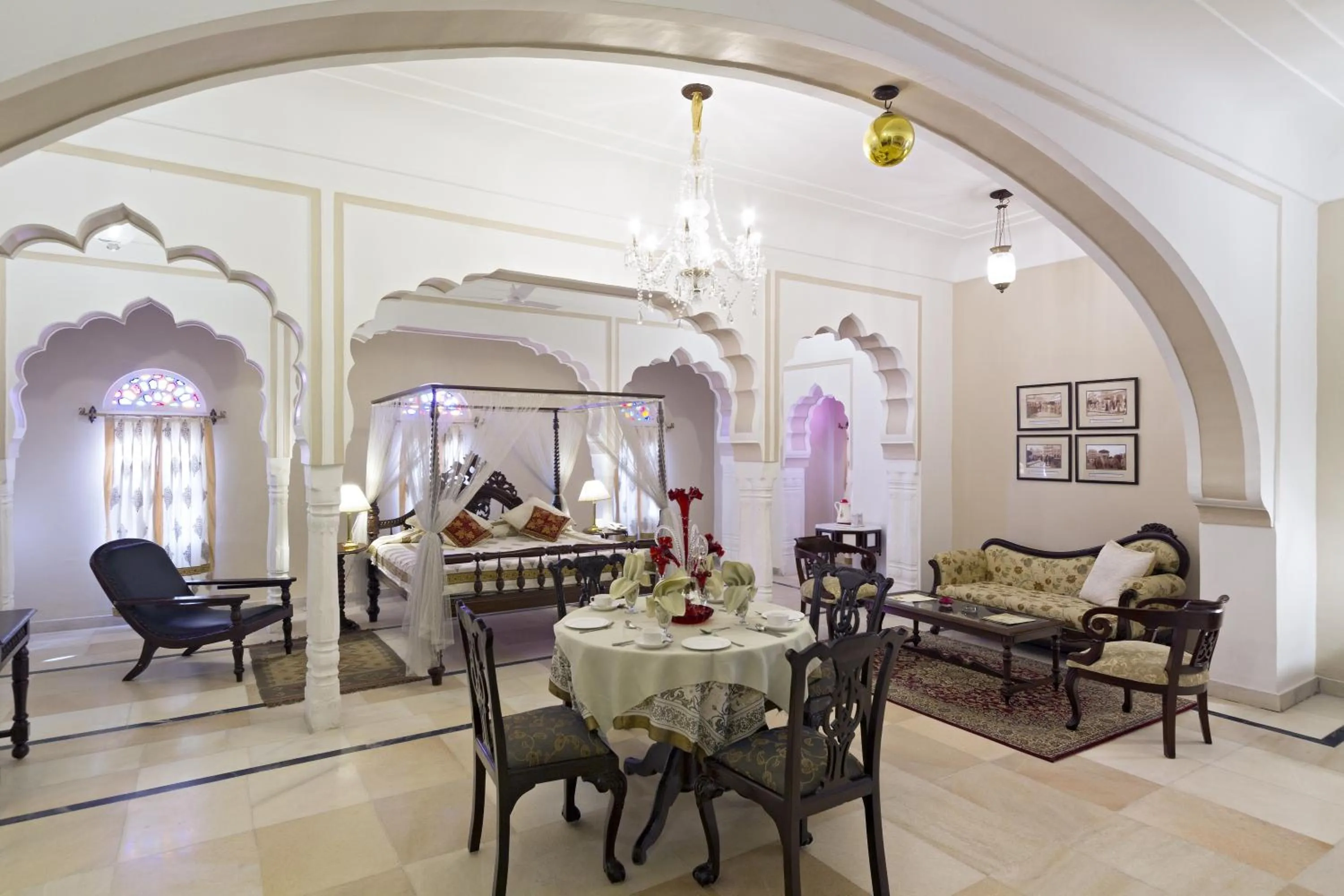 Seating area in Alsisar Mahal- Heritage Hotel