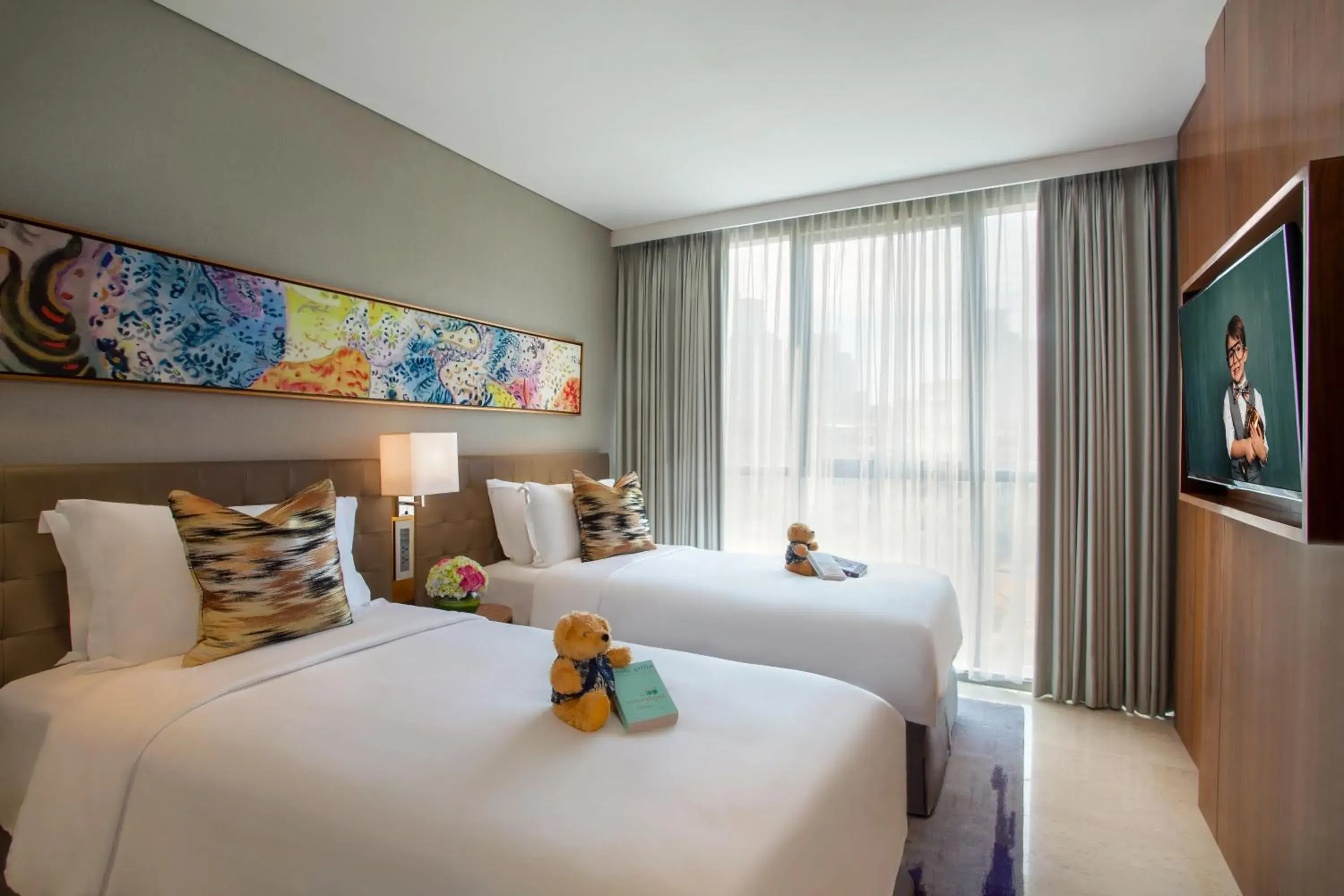 TV and multimedia, Bed in Ascott Sudirman Jakarta TV and multimedia, Bed in Ascott Sudirman Jakarta