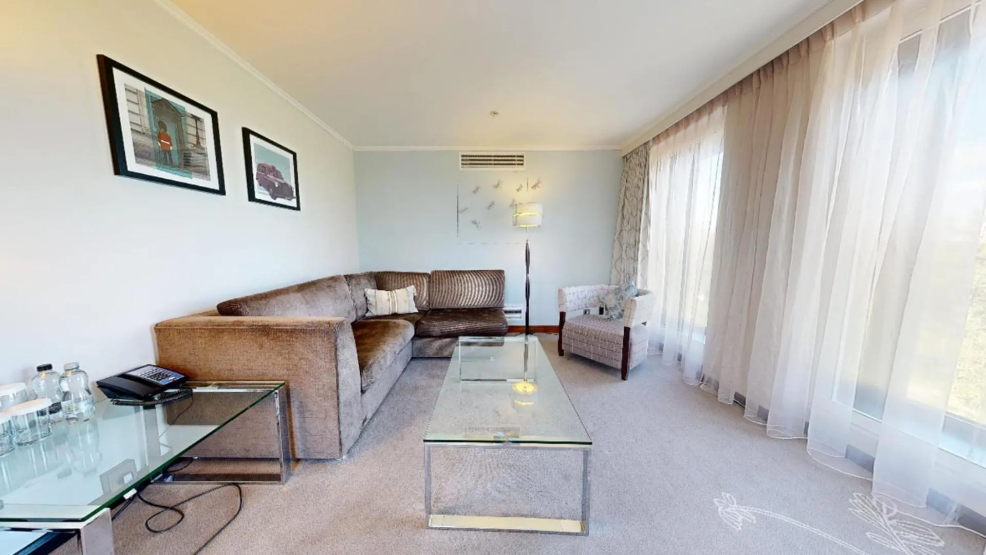 Seating area in Hilton London Heathrow Airport Terminal 5