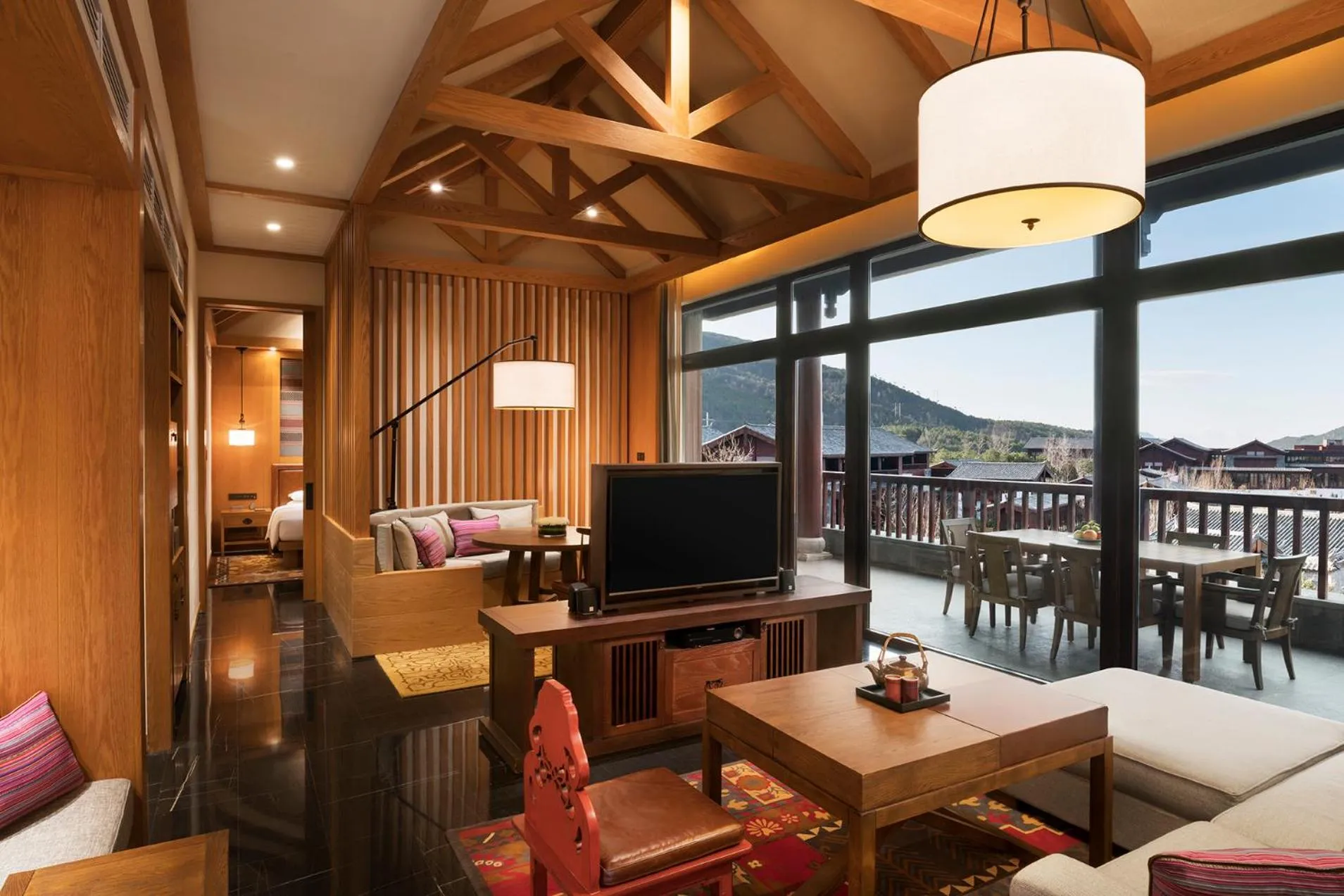 Living room in Jinmao Pureal Mountain Liiang