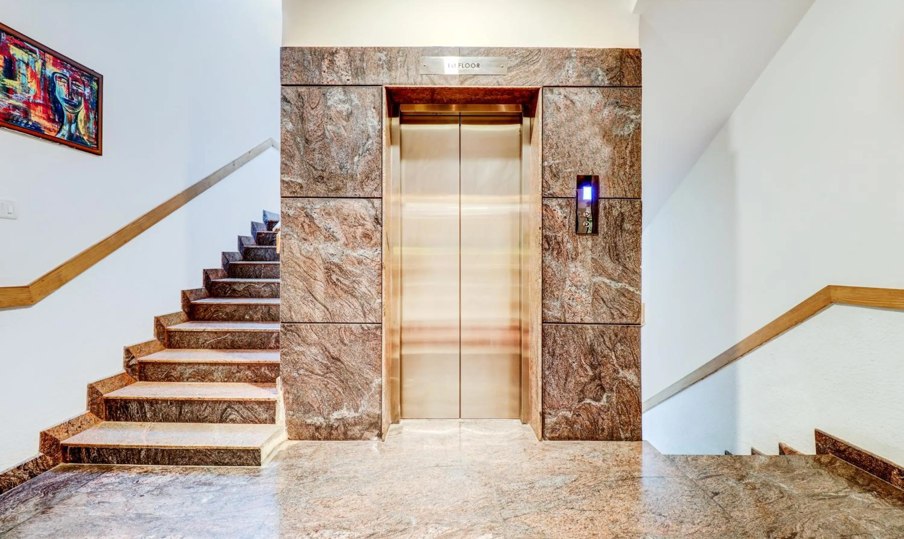 elevator in Treebo Saga Apartment