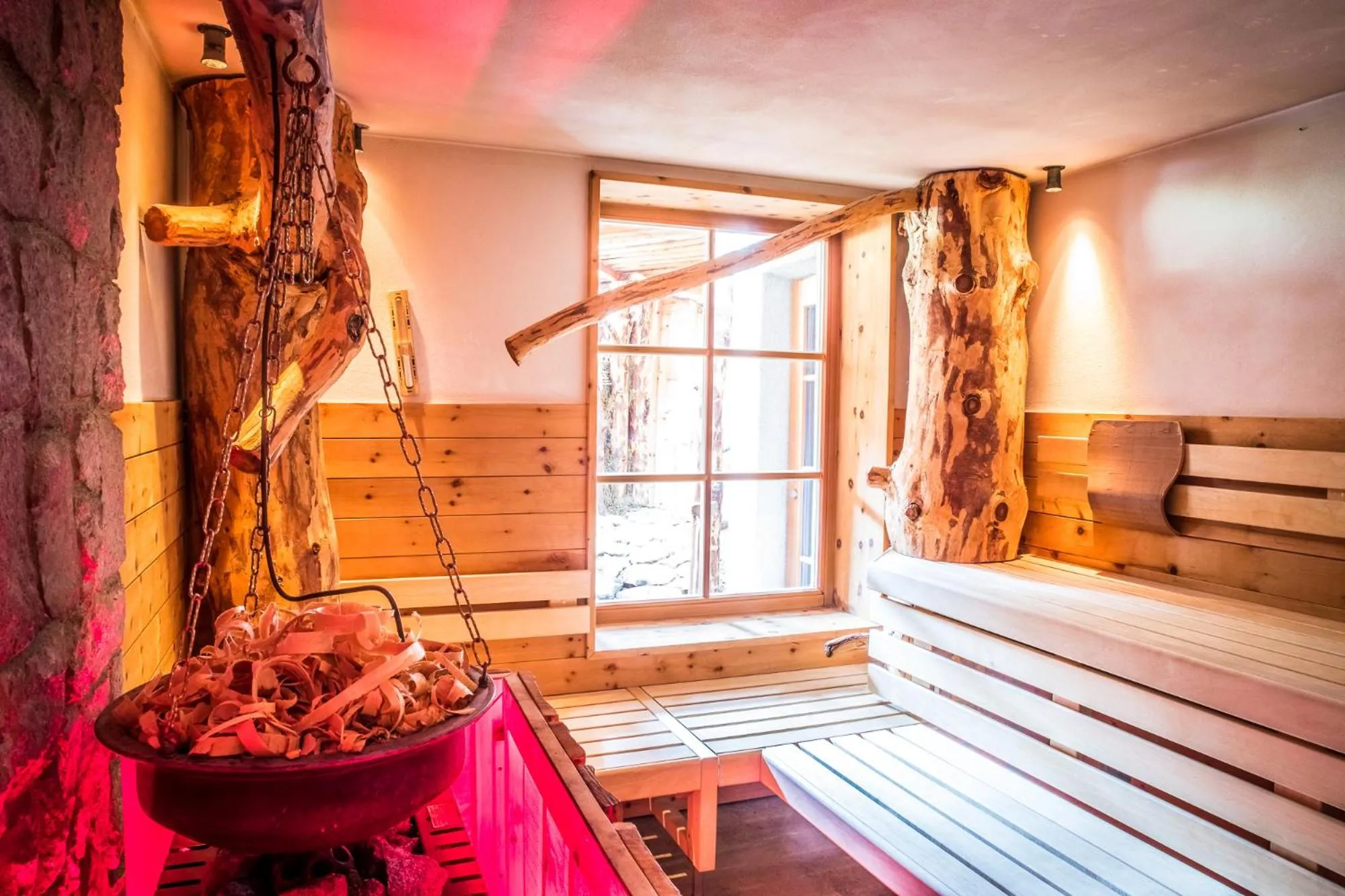 Sauna in Dolomites Living Hotel Tirler