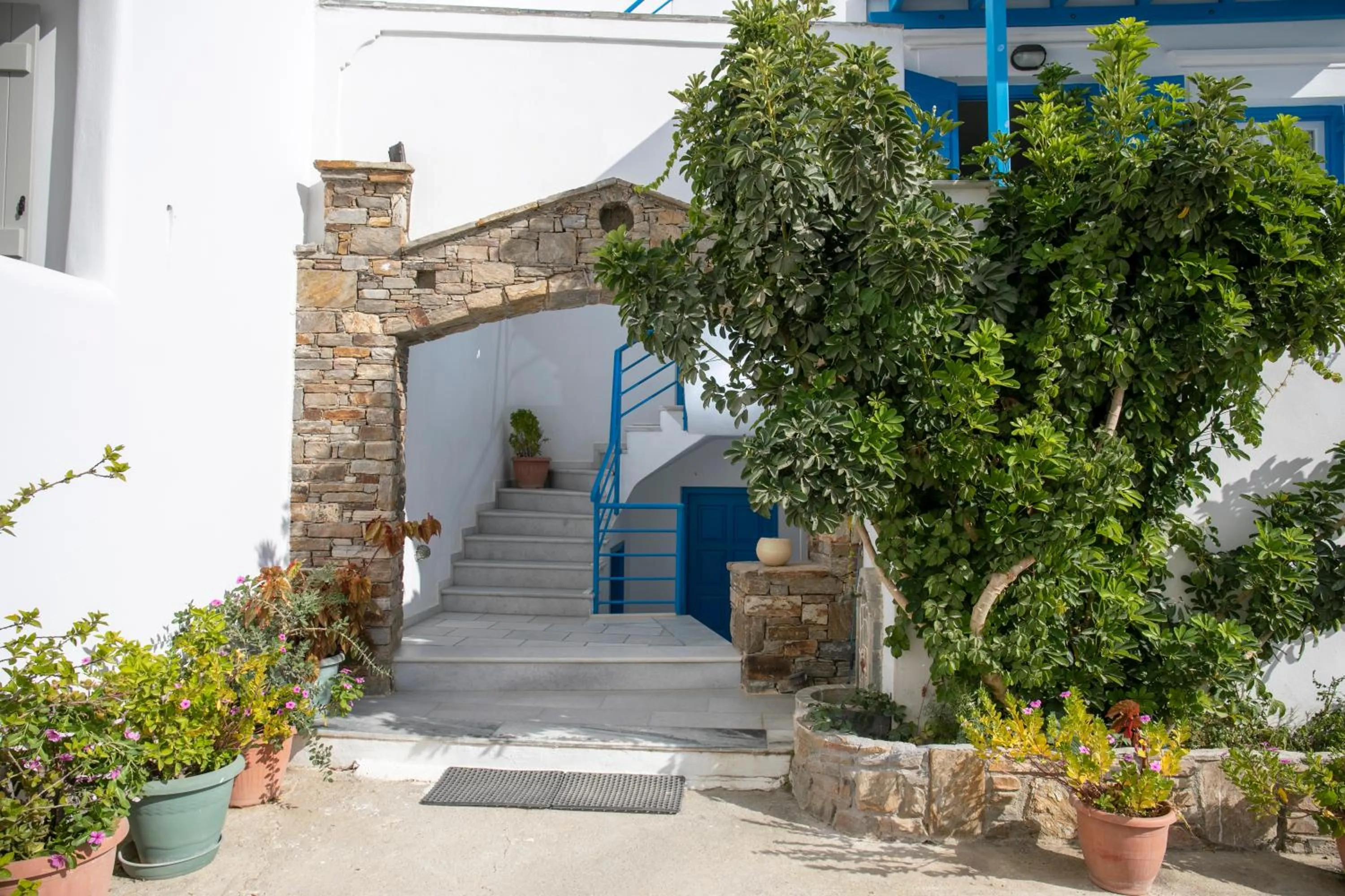 Facade/entrance in Flora Apartments & Studios