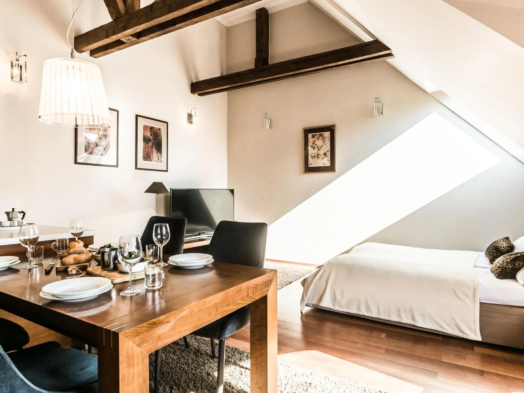 Seating area, Bed in TatryTOP Radowid basen sauna