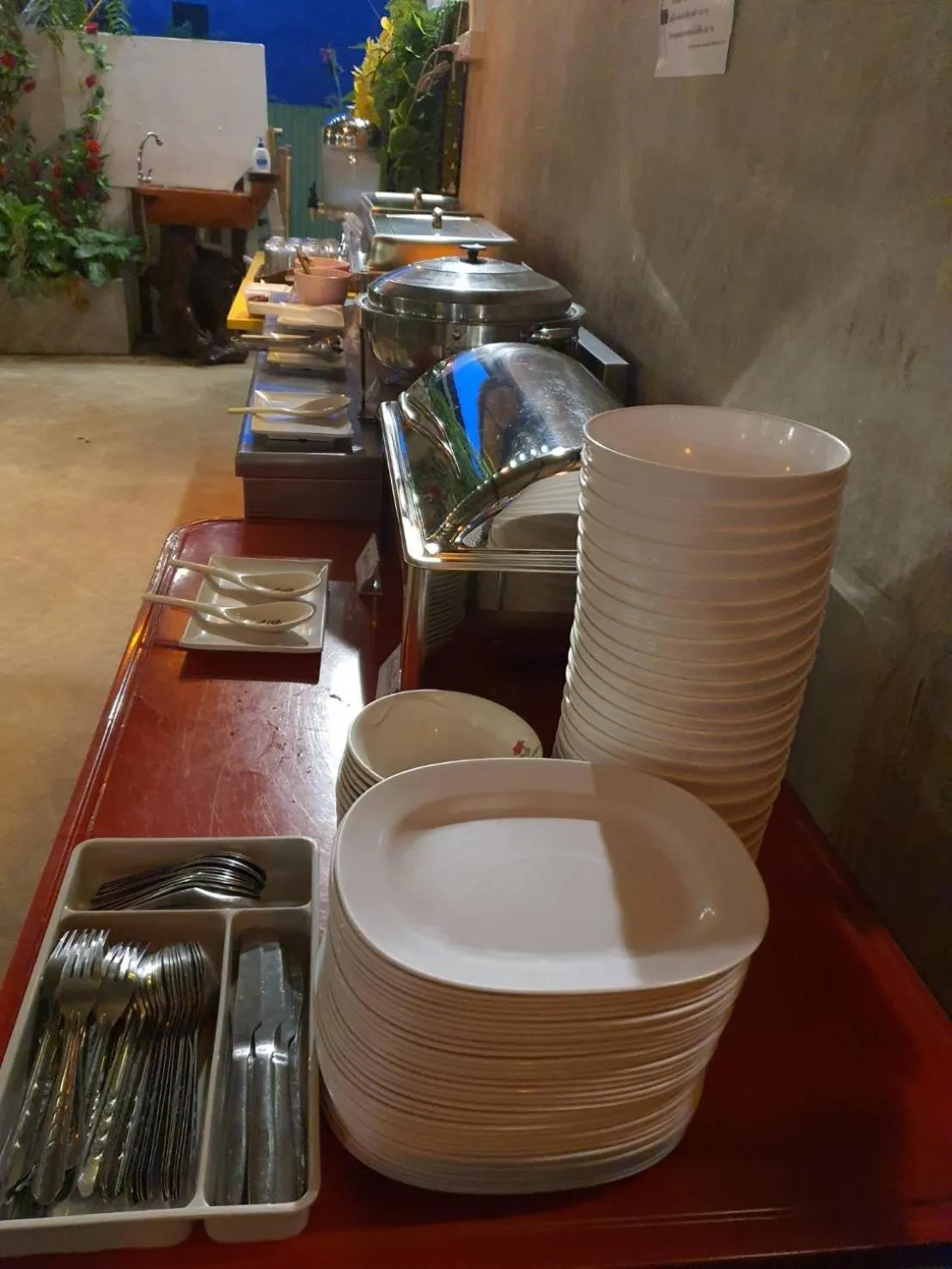 Breakfast in River Hill Side Resort