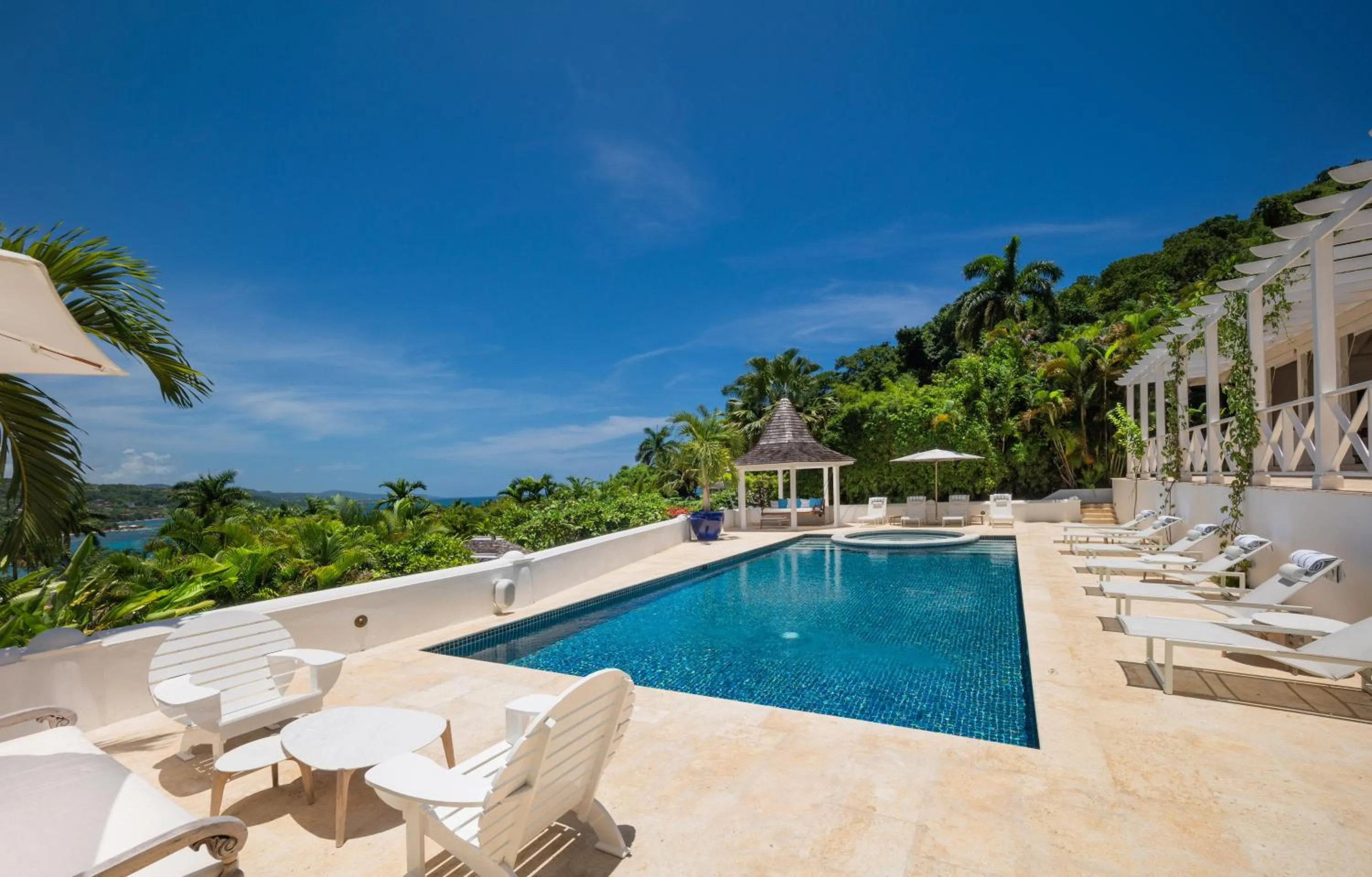 Pool view in Round Hill Hotel & Villas