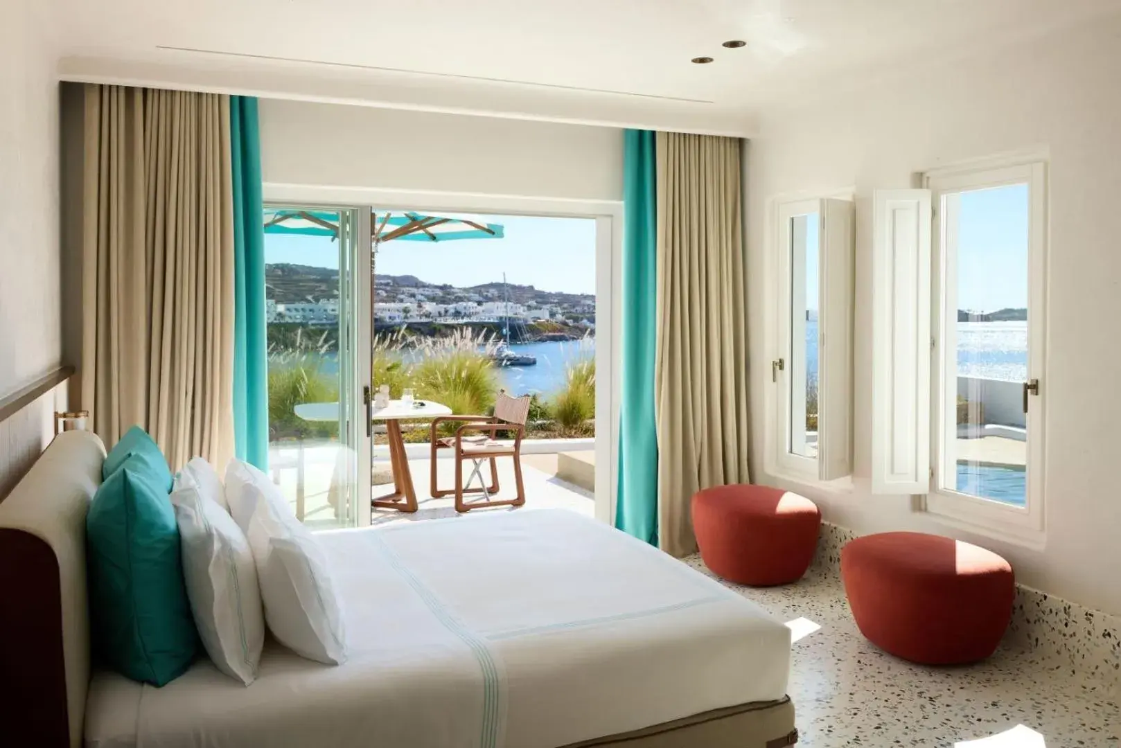 Bed in Nammos Hotel Mykonos Bed in Nammos Hotel Mykonos