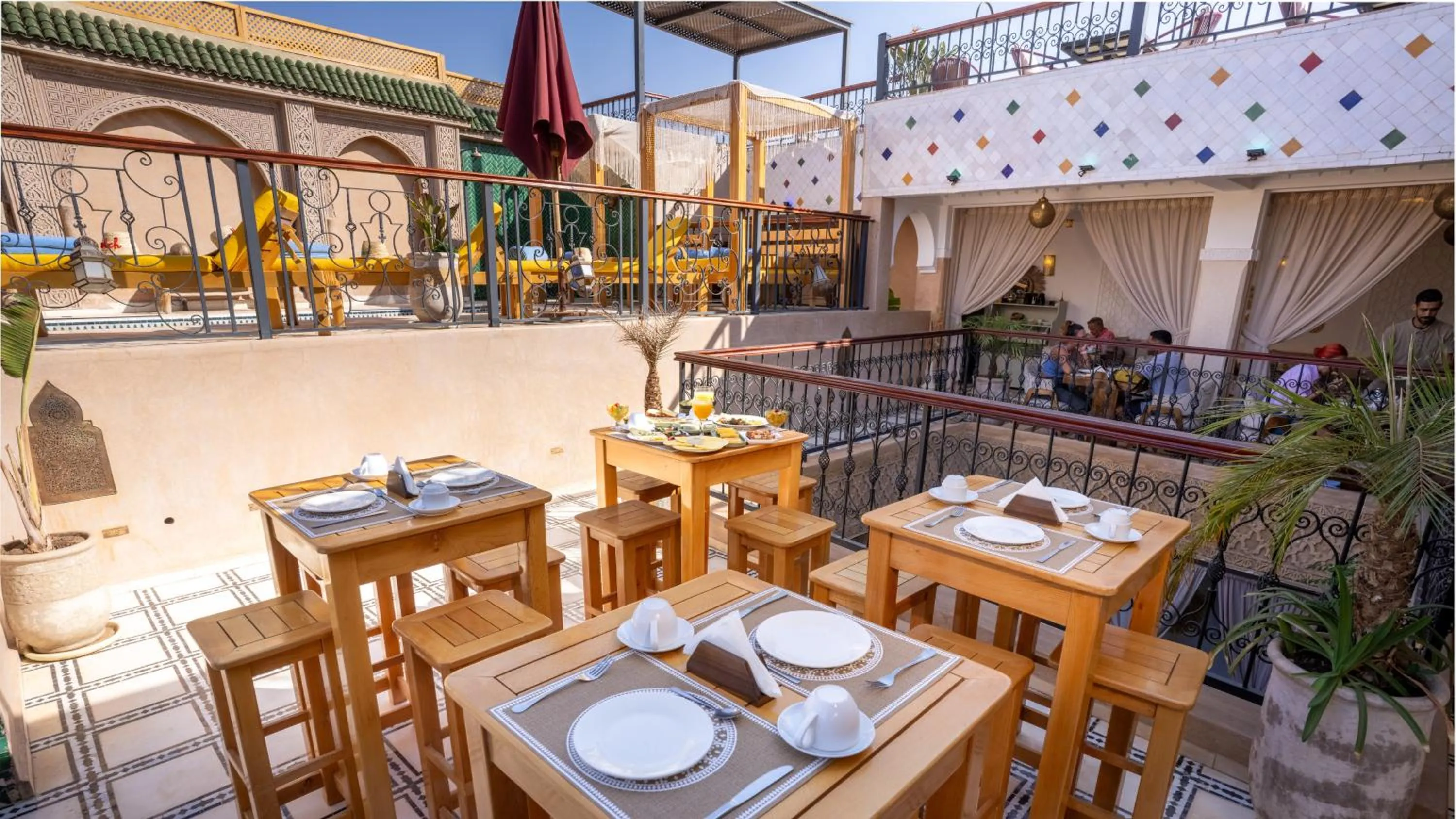 Patio in Riad Hamdane Rooftop & SPA