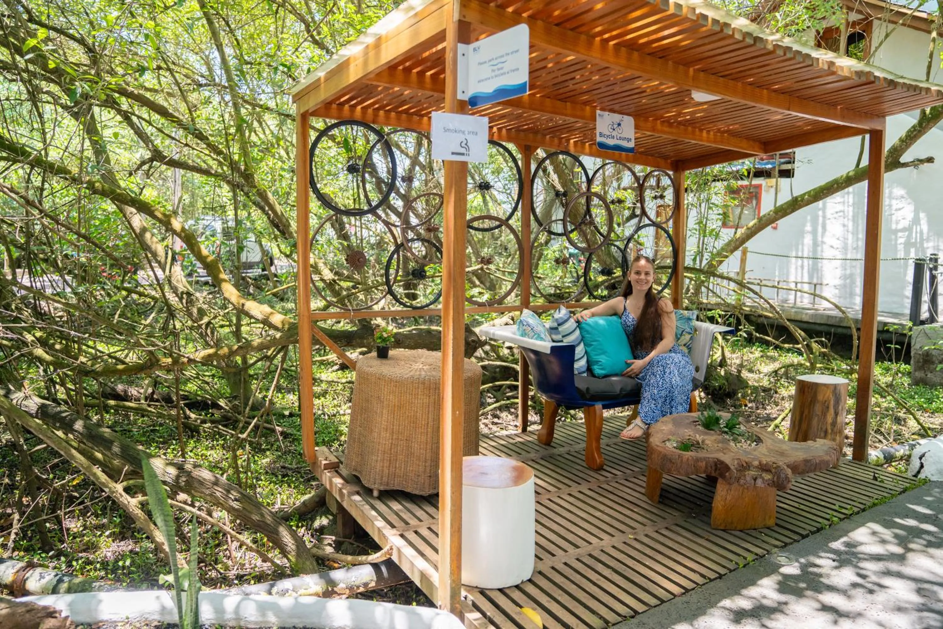 Cycling in Blu Galapagos Sustainable Waterfront Lodge