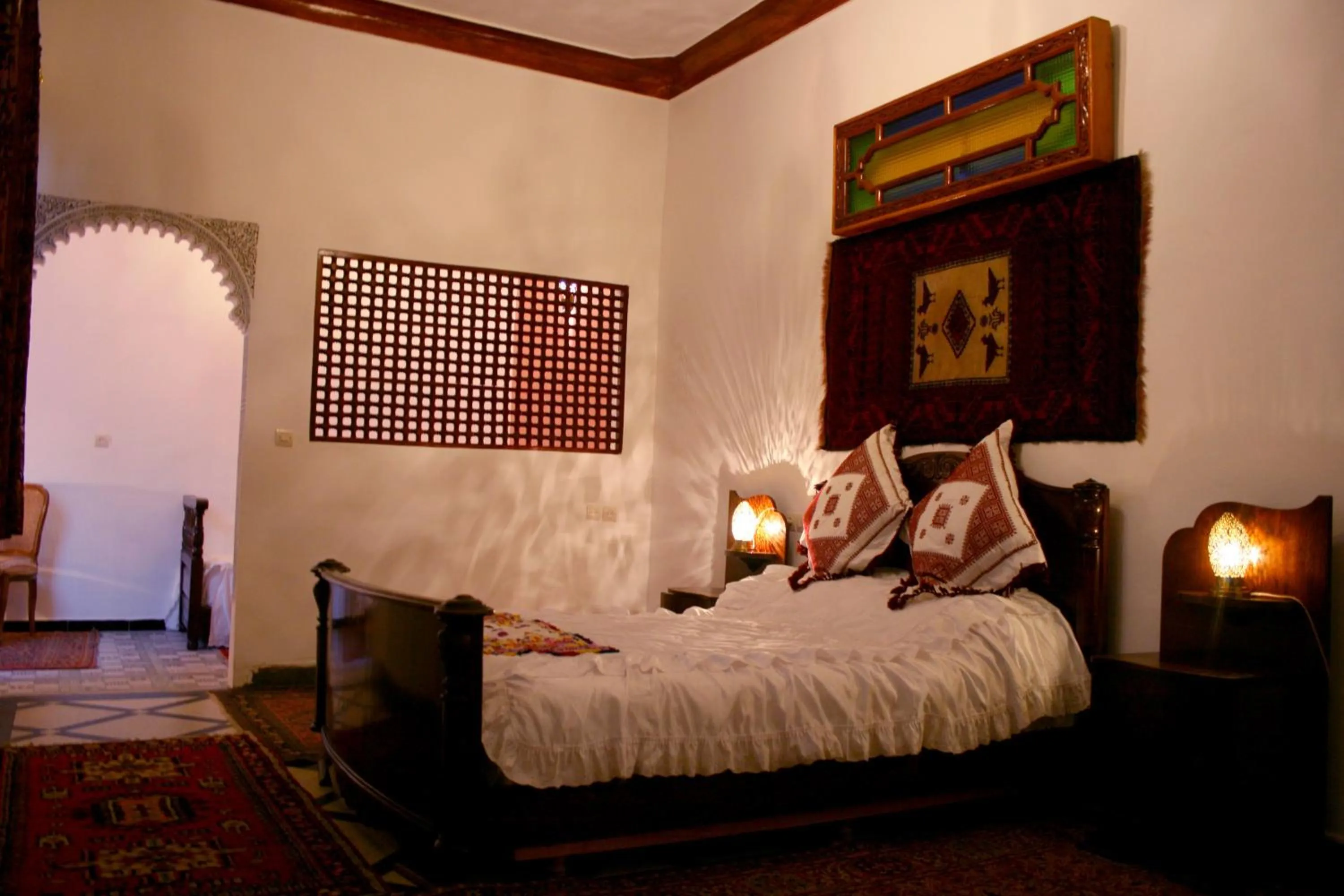 Bed in Riad Lalla Fatima