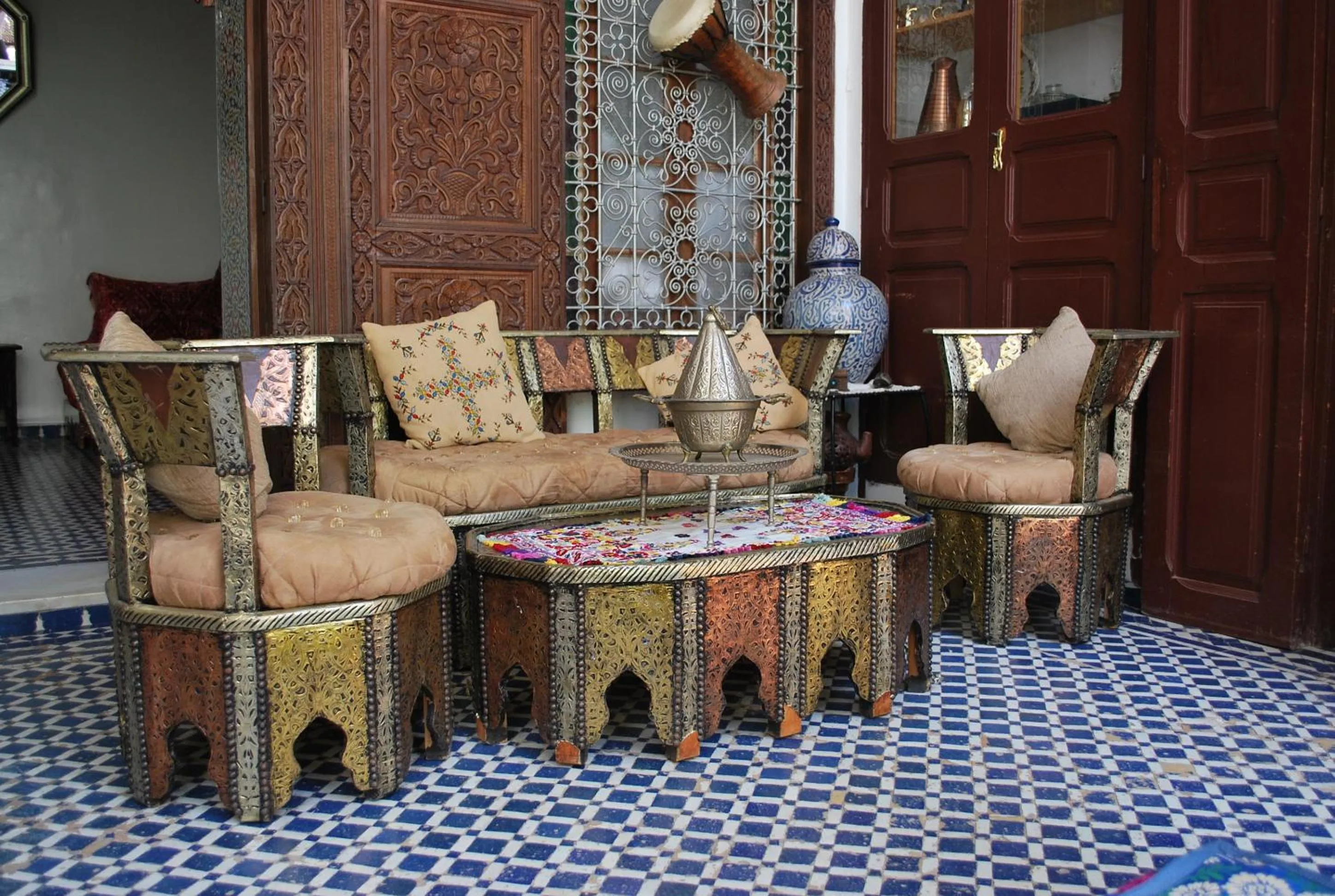 Decorative detail in Riad Lalla Fatima