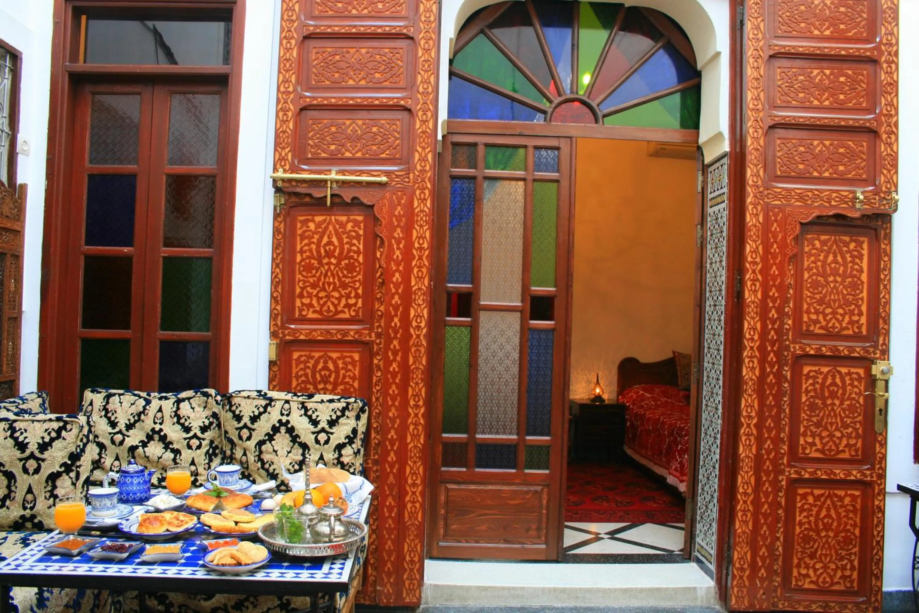 Decorative detail in Riad Lalla Fatima
