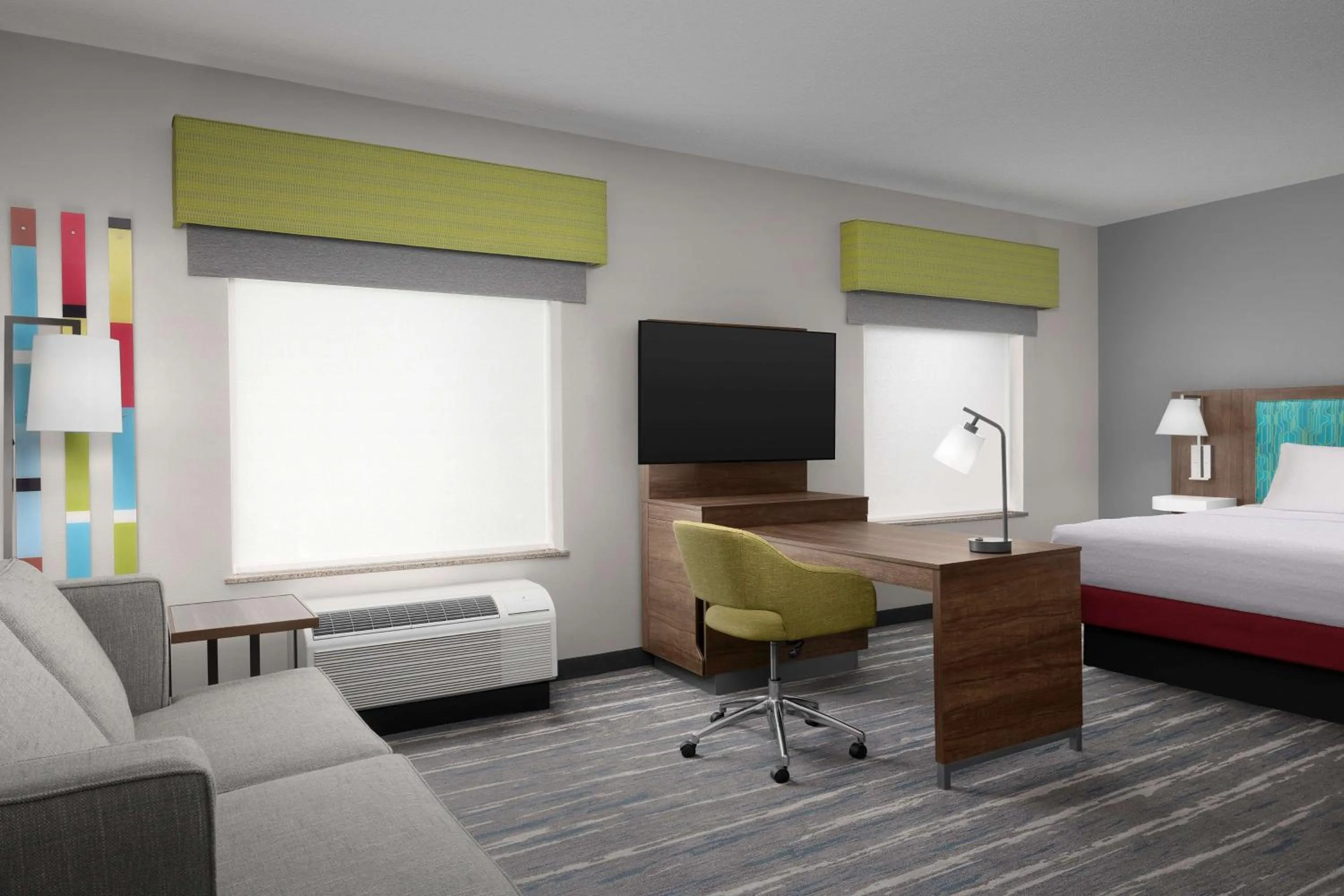 Living room, Bed in Hampton Inn & Suites Durham North I-85