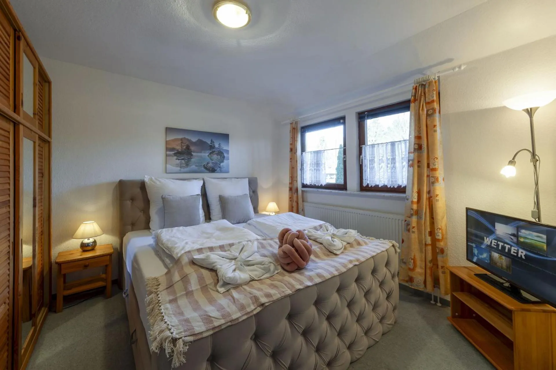 Bed in Bei Ulbrichs Hotel garni & Catering