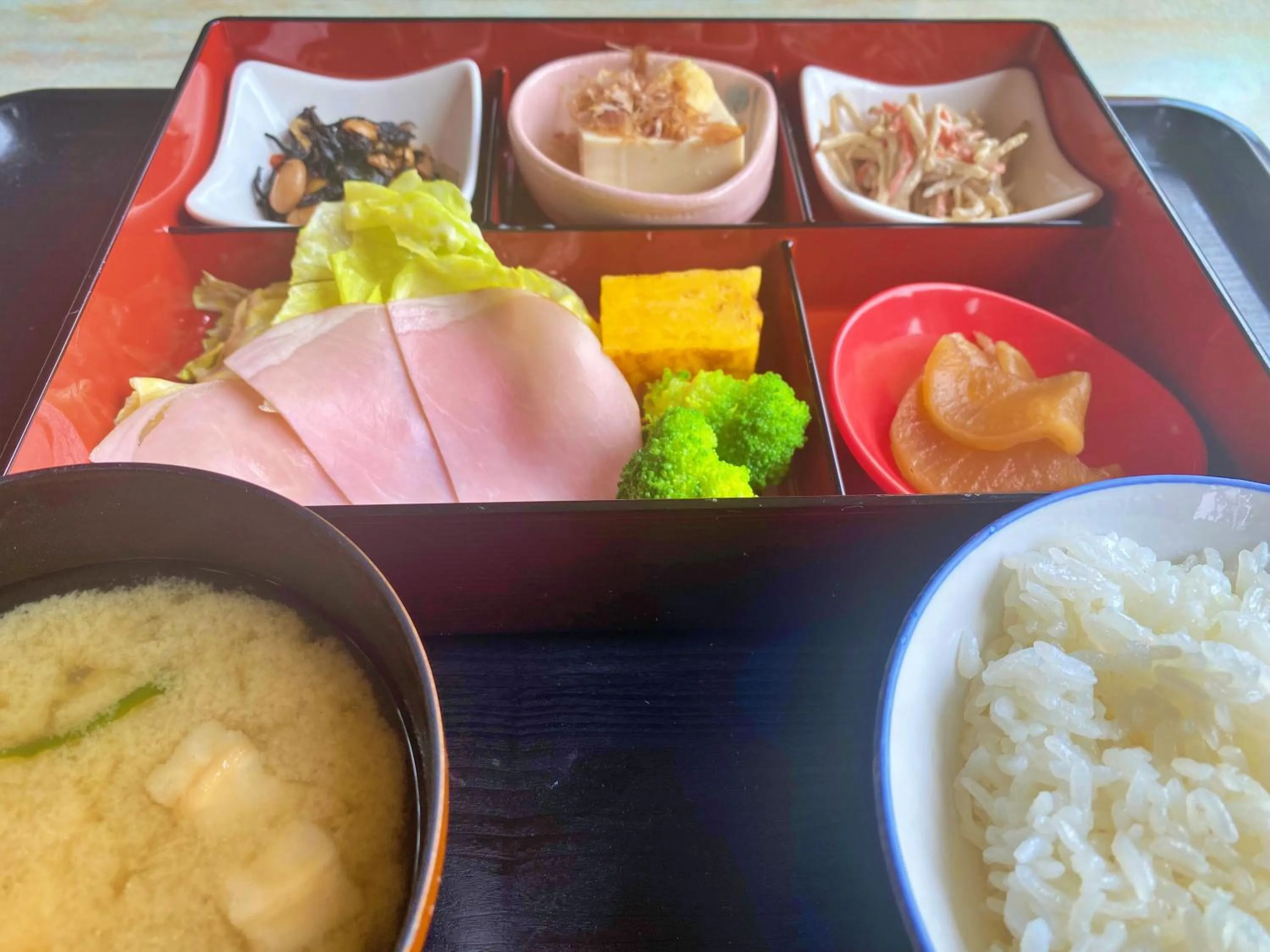 Breakfast in 吸う温泉 湯治の宿 竜王ラドン温泉 湯ーとぴあ