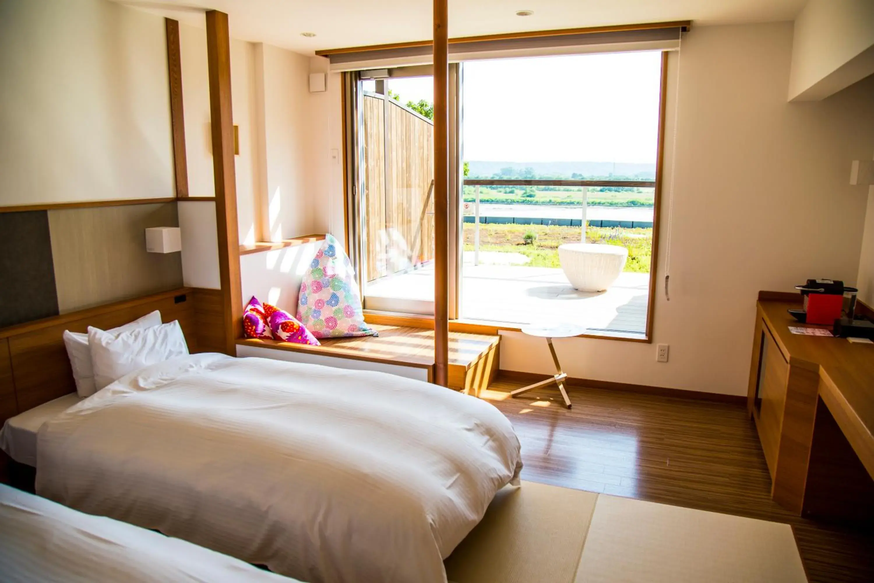 Japanese-Style Twin Room with Moon View Terrace and River View - single occupancy - Non-Smoking in Kangetsuen Japanese-Style Twin Room with Moon View Terrace and River View - single occupancy - Non-Smoking in Kangetsuen