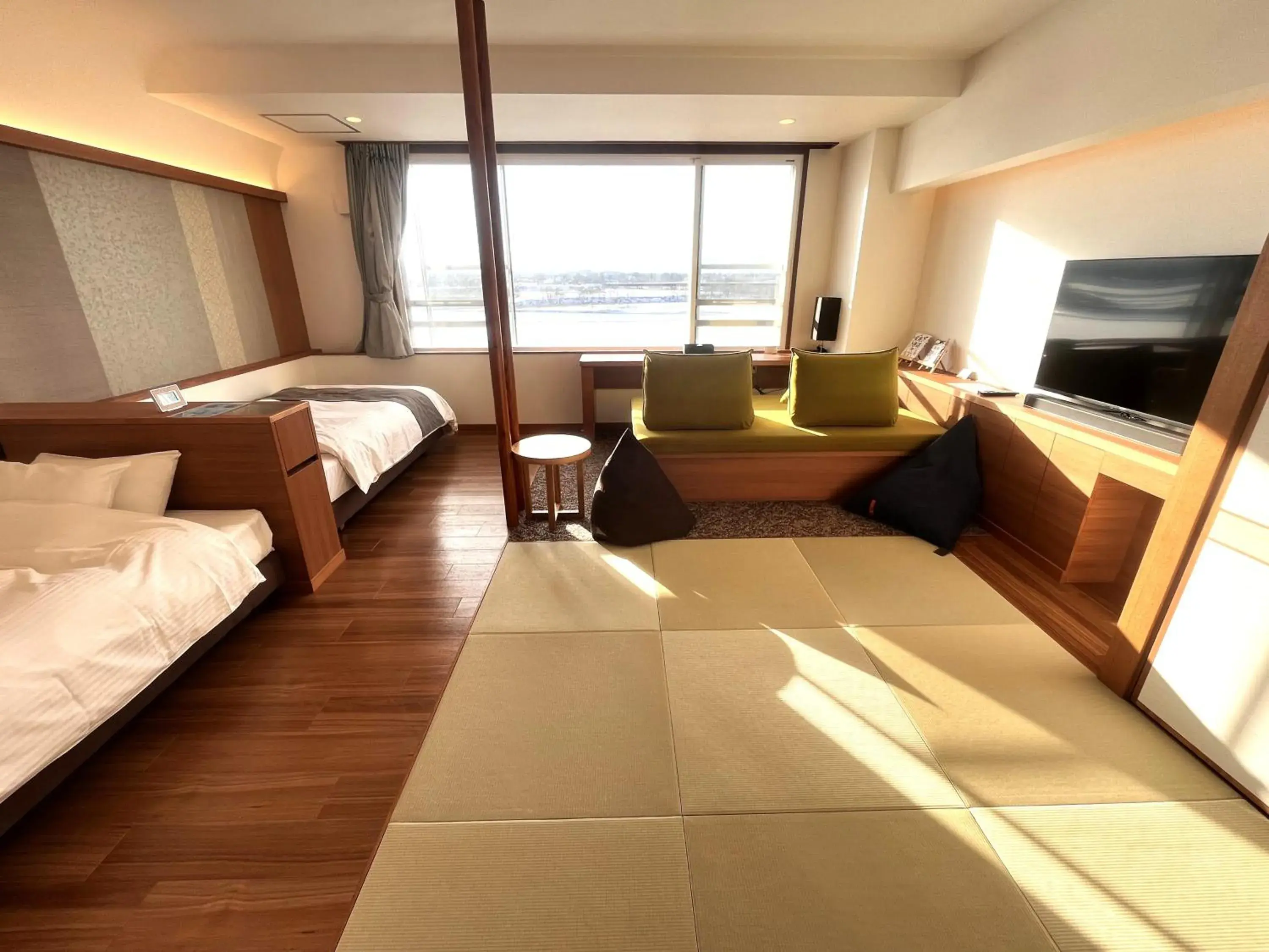 Synchronized Twin Room with Tatami Area - single occupancy - Non-Smoking in Kangetsuen Synchronized Twin Room with Tatami Area - single occupancy - Non-Smoking in Kangetsuen